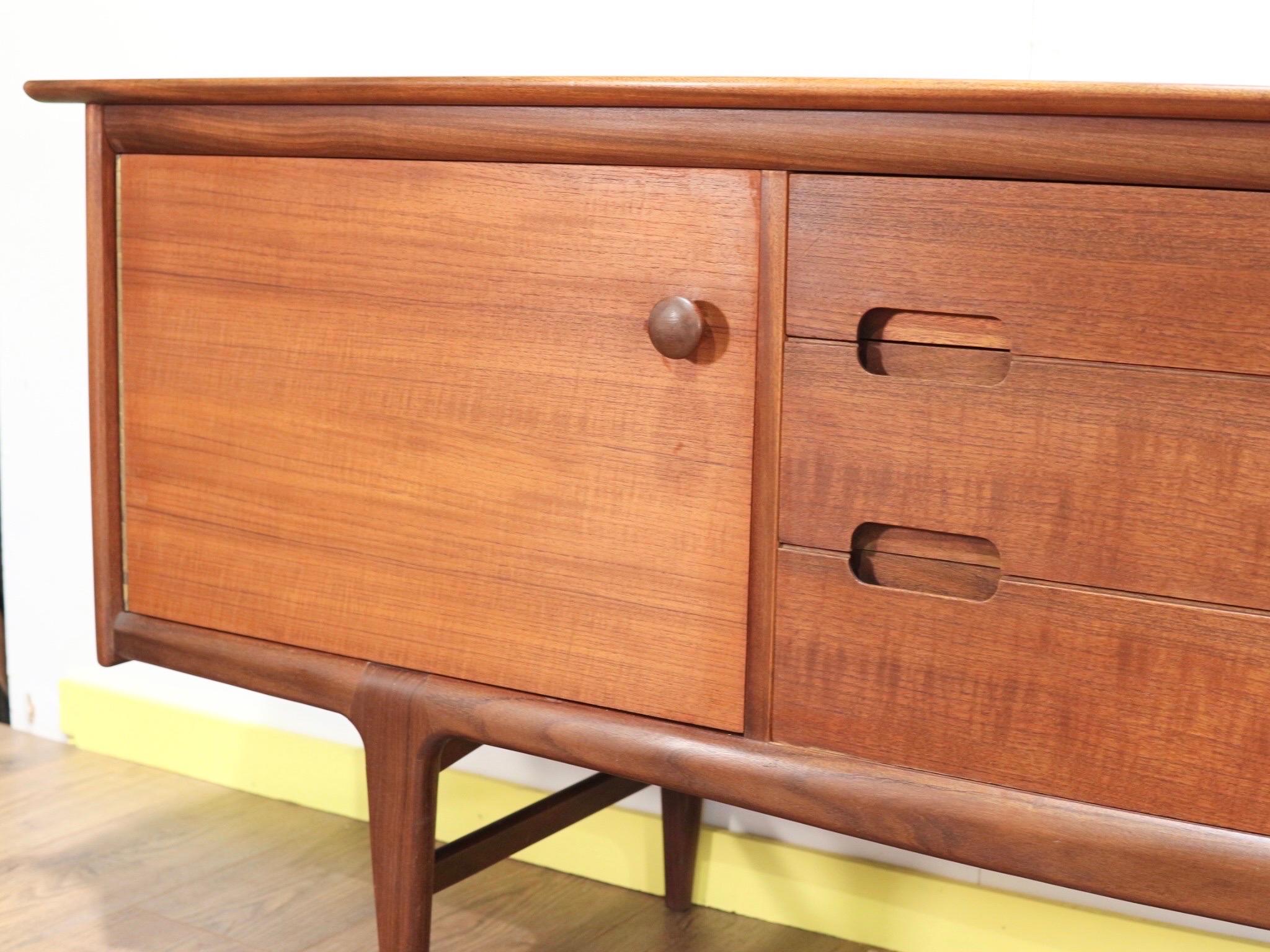 Mid-Century Teak Credenza by Younger Danish Style 9