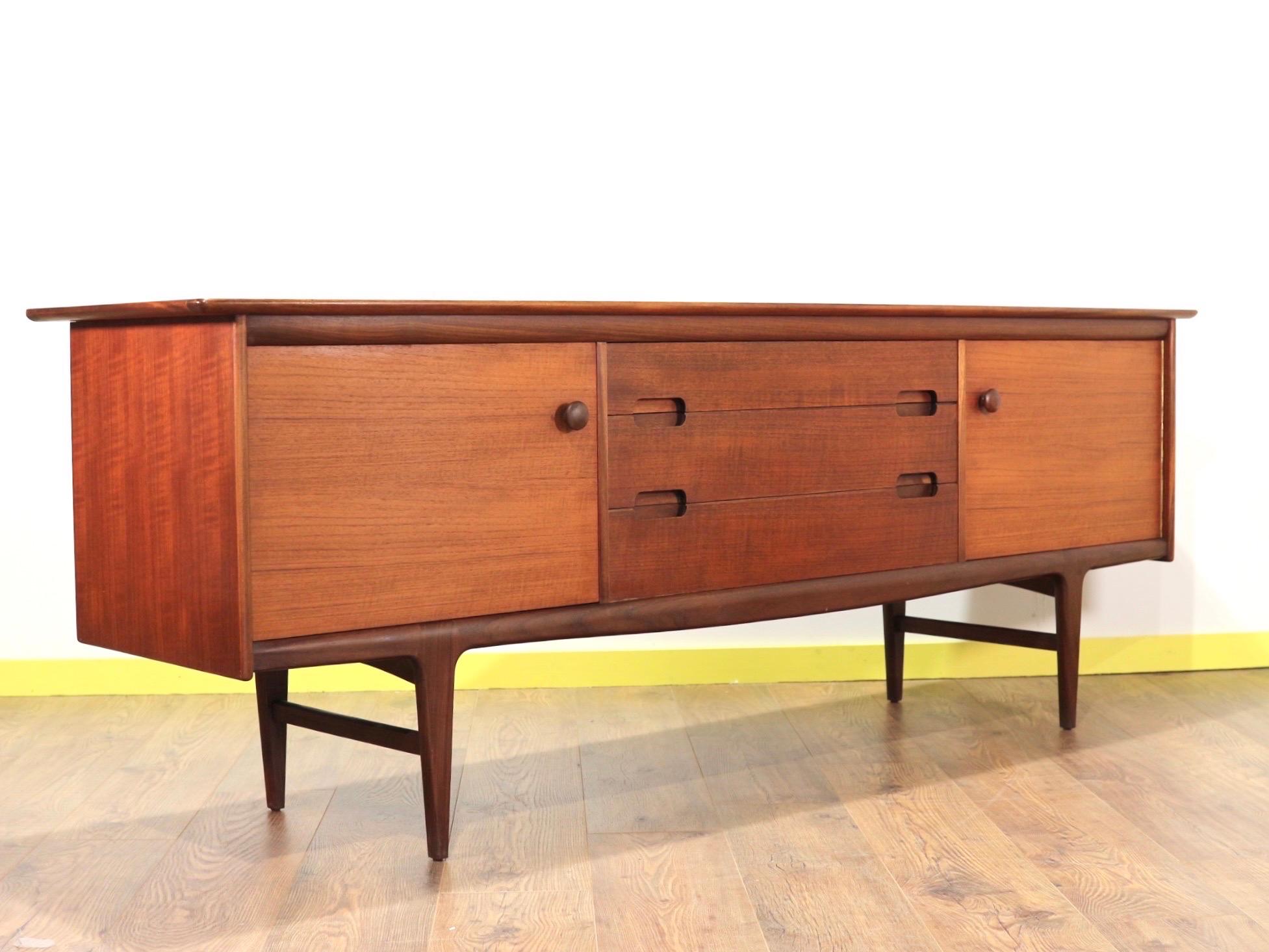 Mid-Century Teak Credenza by Younger Danish Style 1