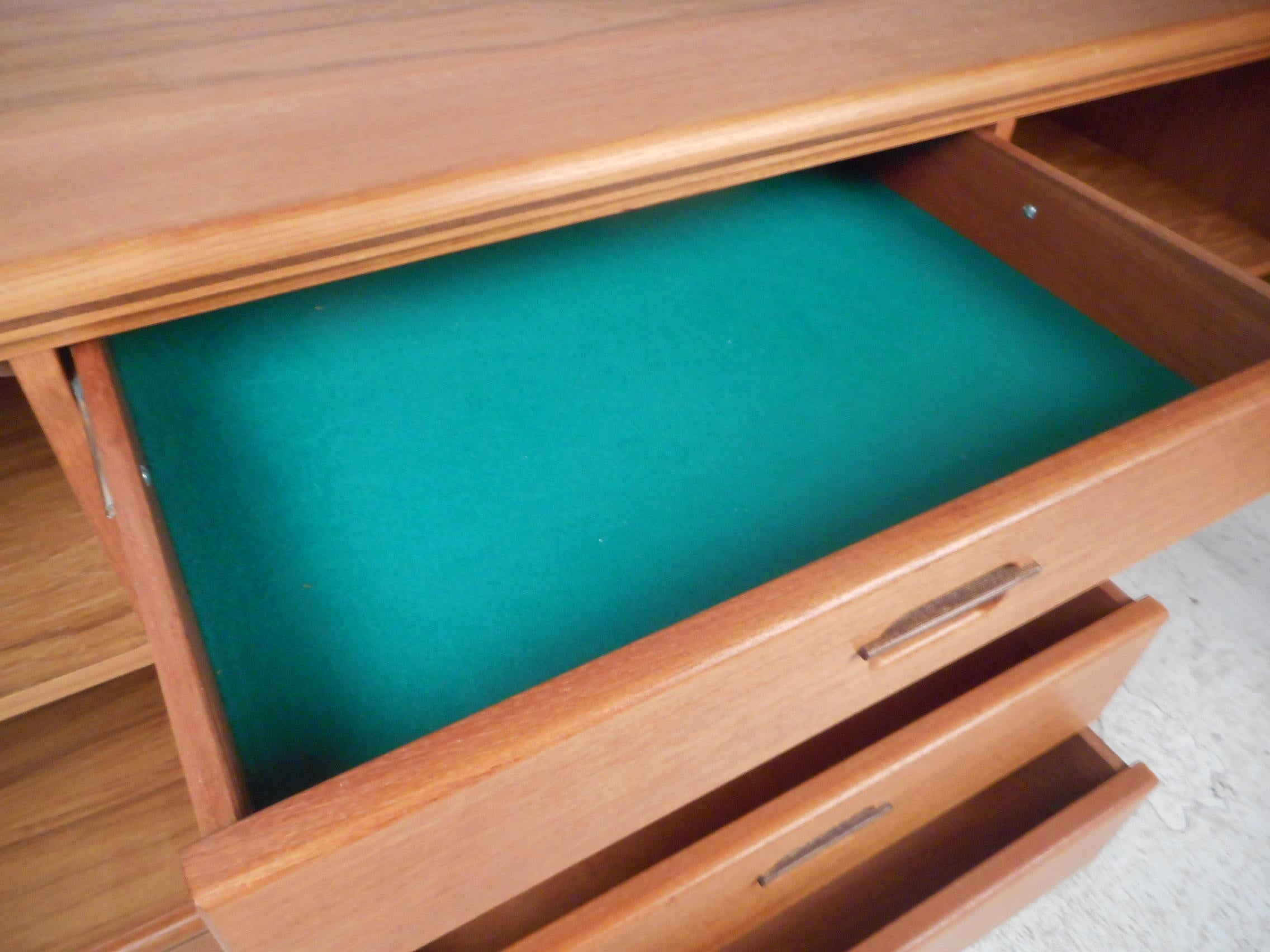 Midcentury Teak Credenza In Good Condition In Brooklyn, NY