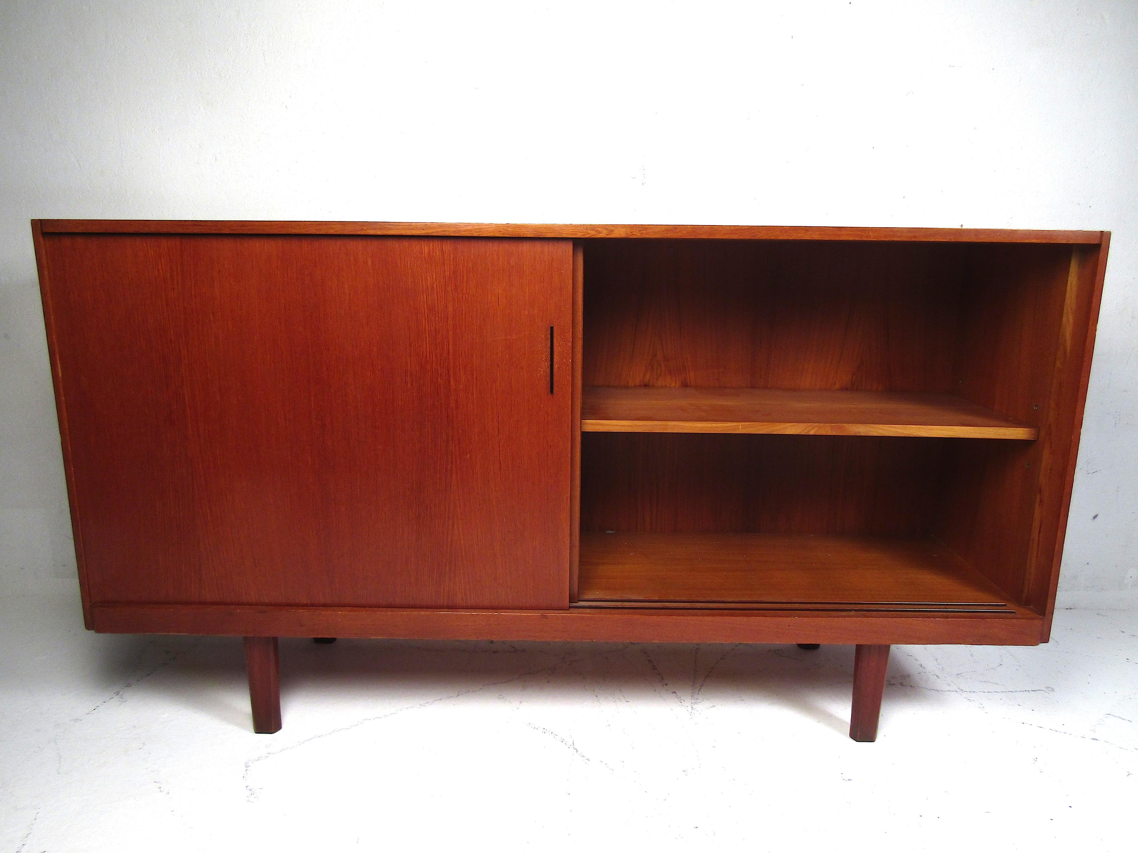 Midcentury Teak Credenza In Good Condition In Brooklyn, NY