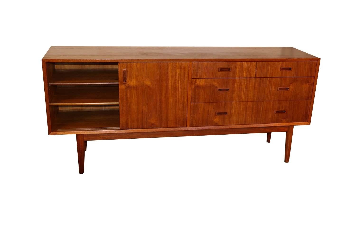 Midcentury Teak Credenza Room Divider by Lyby Mobler 4