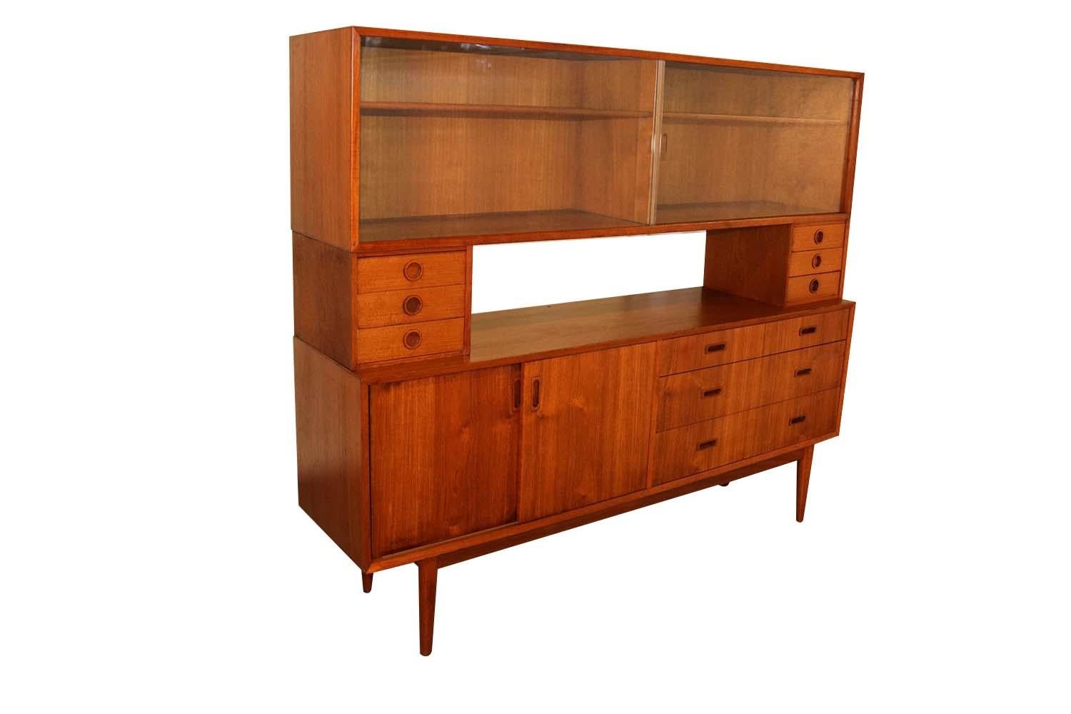 Mid-Century Modern Midcentury Teak Credenza Room Divider by Lyby Mobler