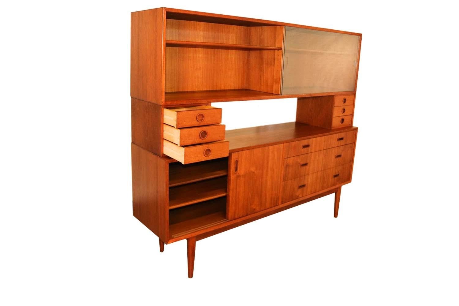 Danish Midcentury Teak Credenza Room Divider by Lyby Mobler