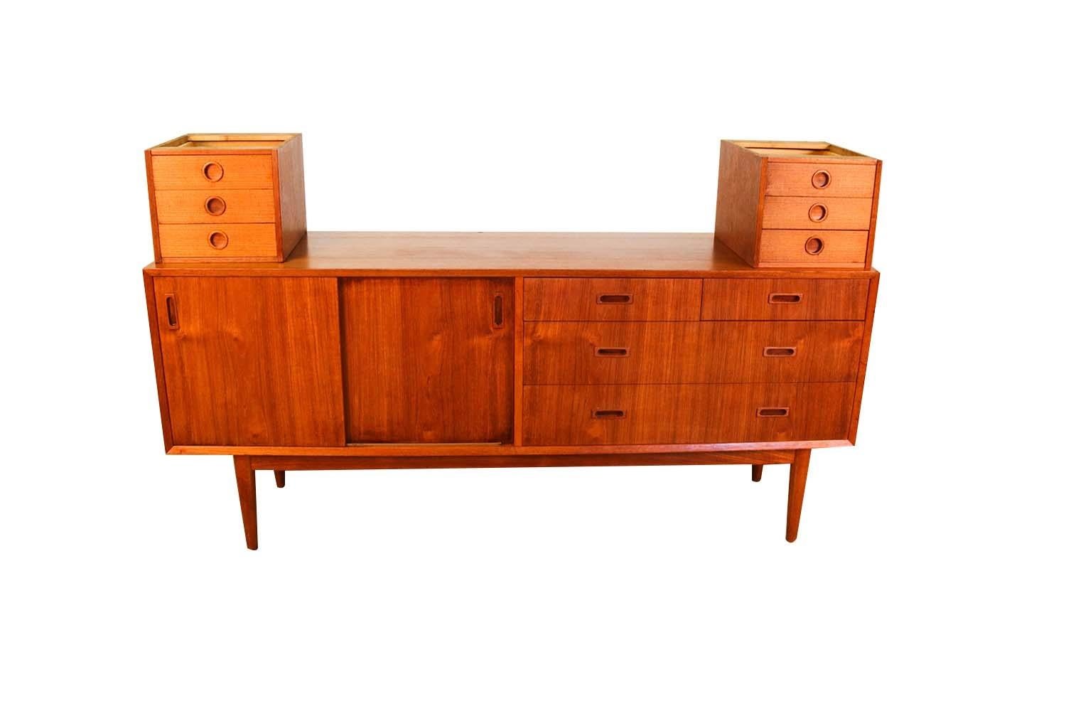 Mid-20th Century Midcentury Teak Credenza Room Divider by Lyby Mobler