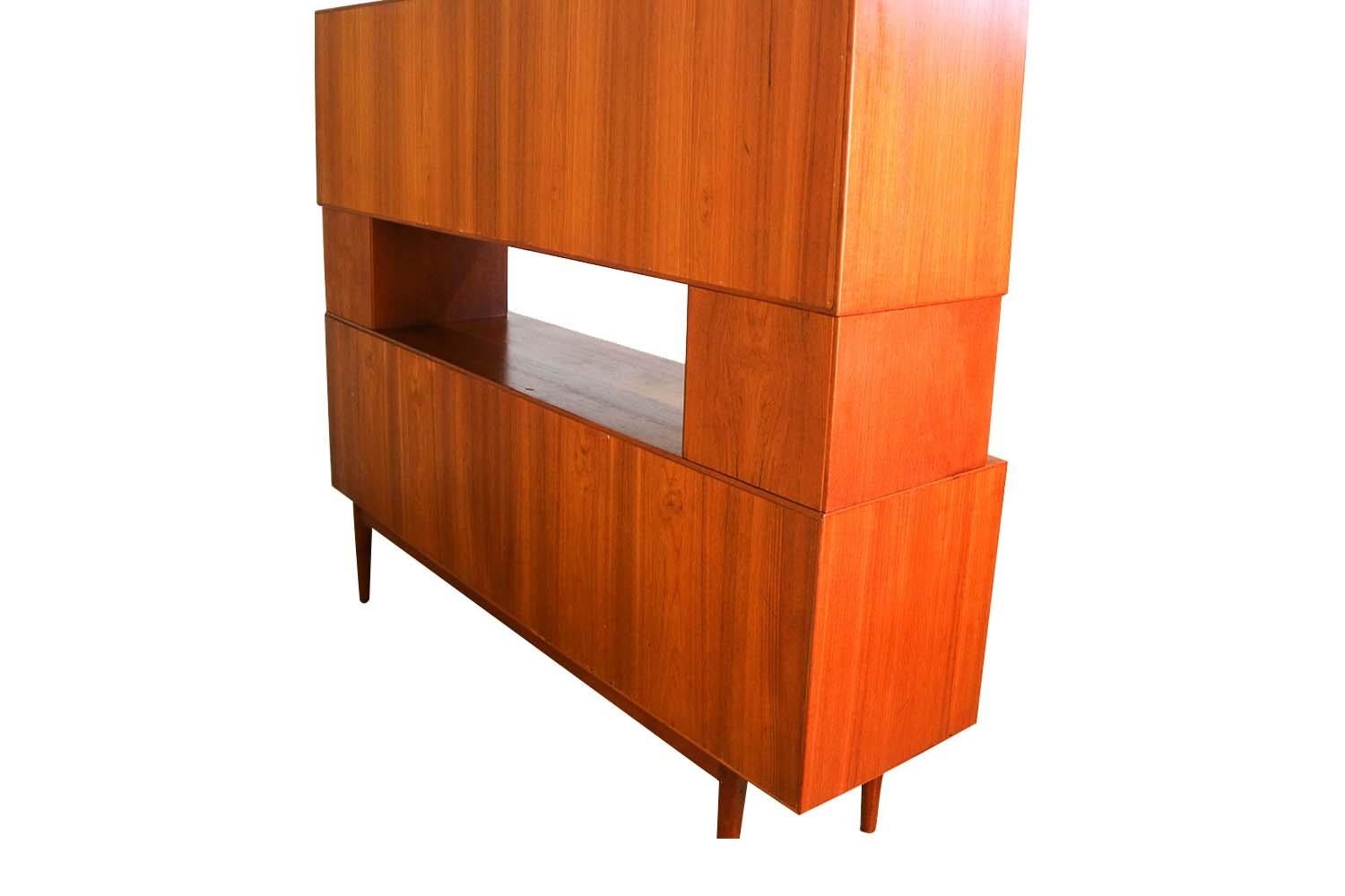 Midcentury Teak Credenza Room Divider by Lyby Mobler 2