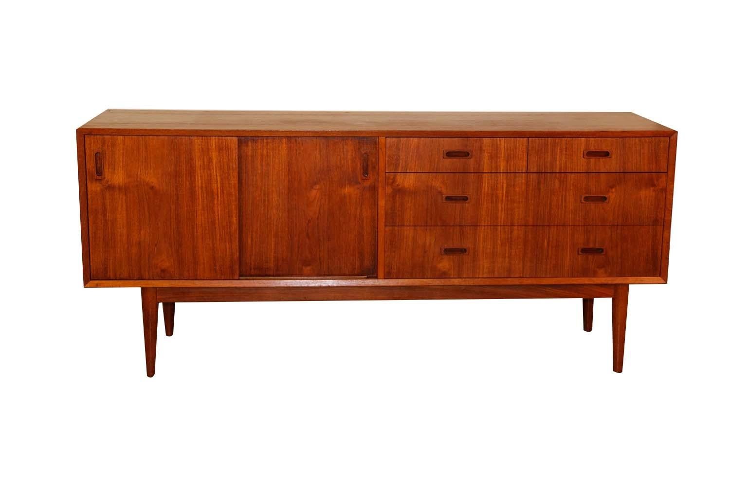 Midcentury Teak Credenza Room Divider by Lyby Mobler 3