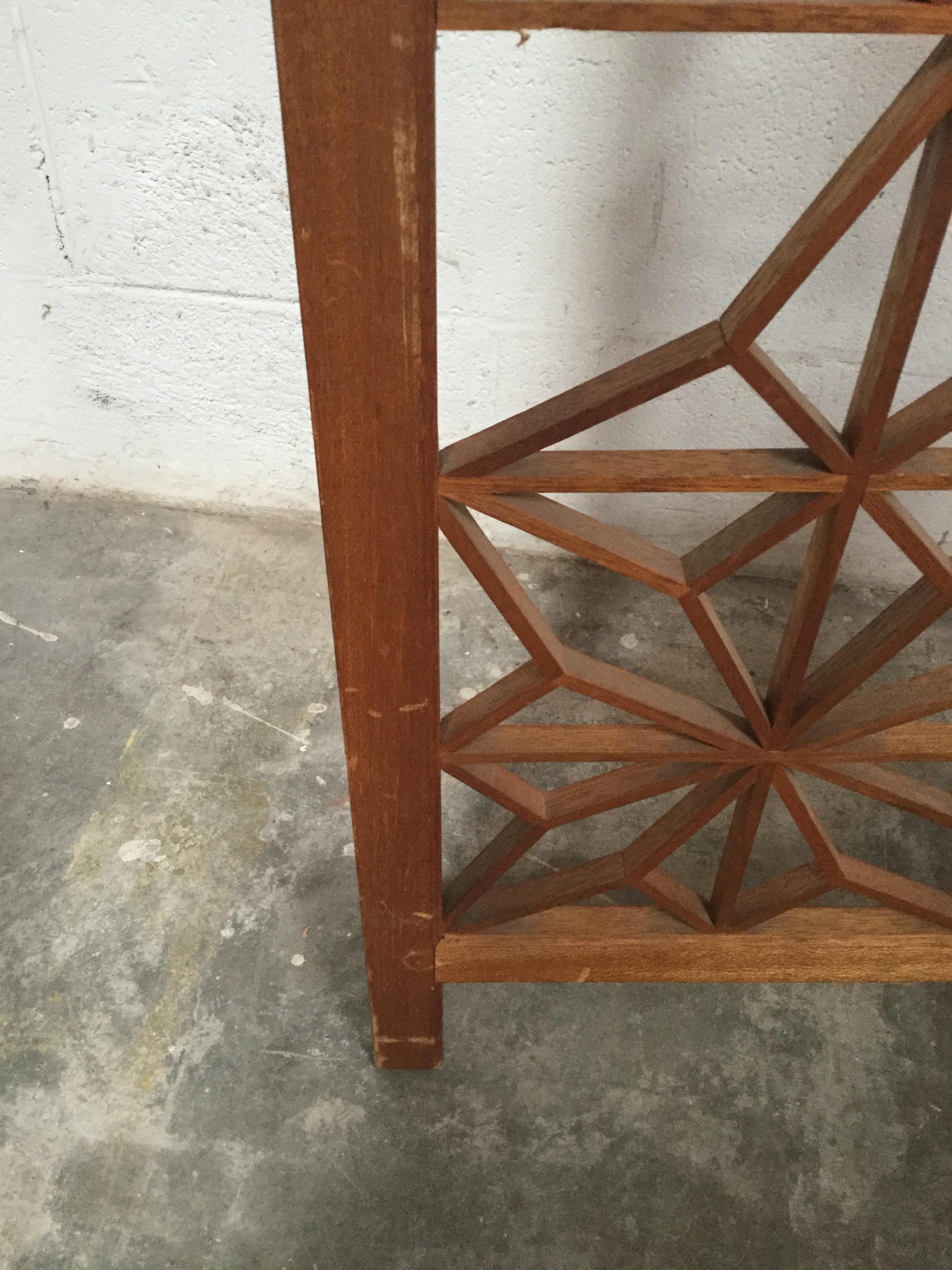 Midcentury Teak Cut-Out Room Divider / Screen 2