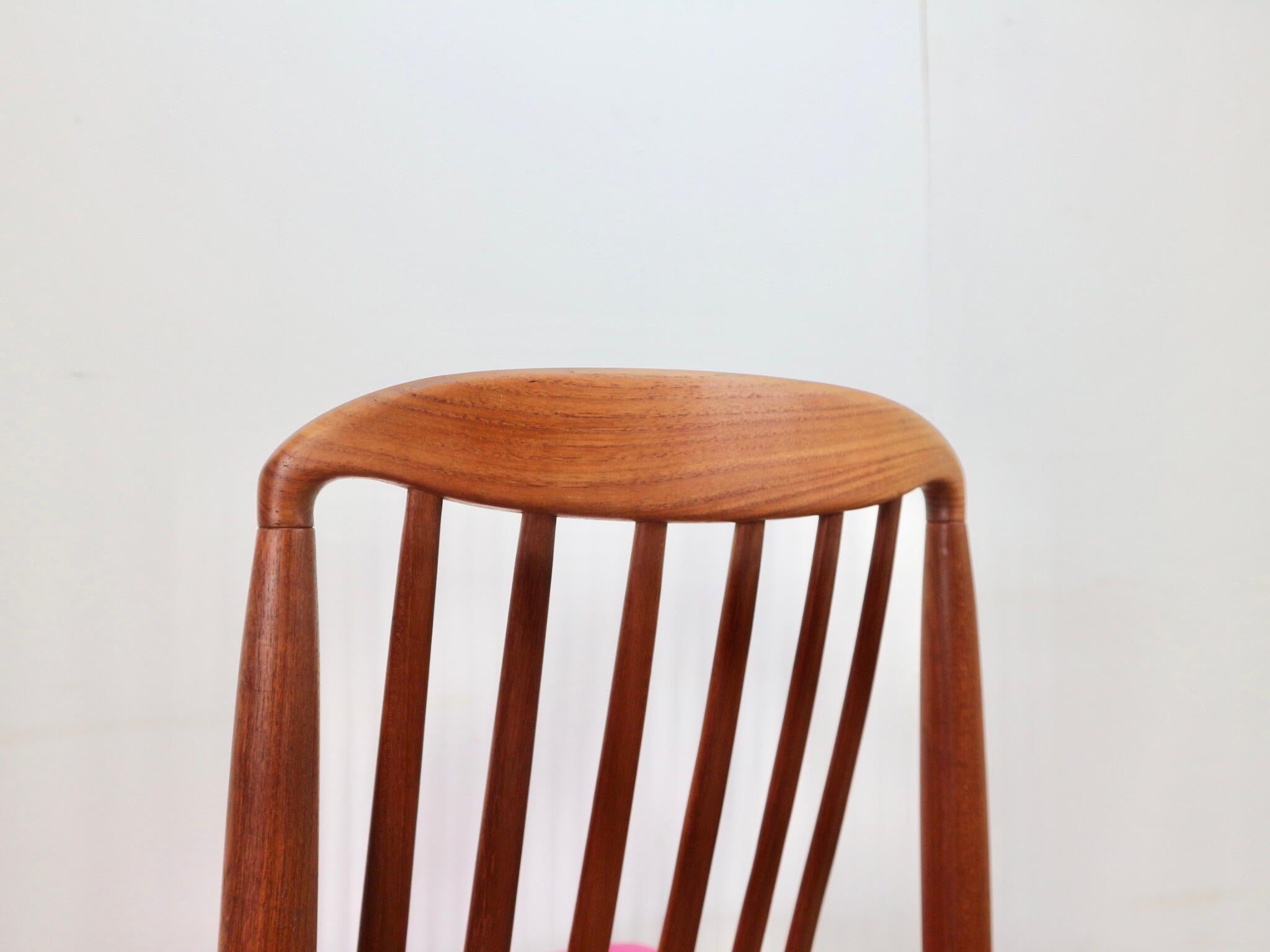 20th Century Mid Century Teak Danish Benni Linden Dining Chairs Set of 6