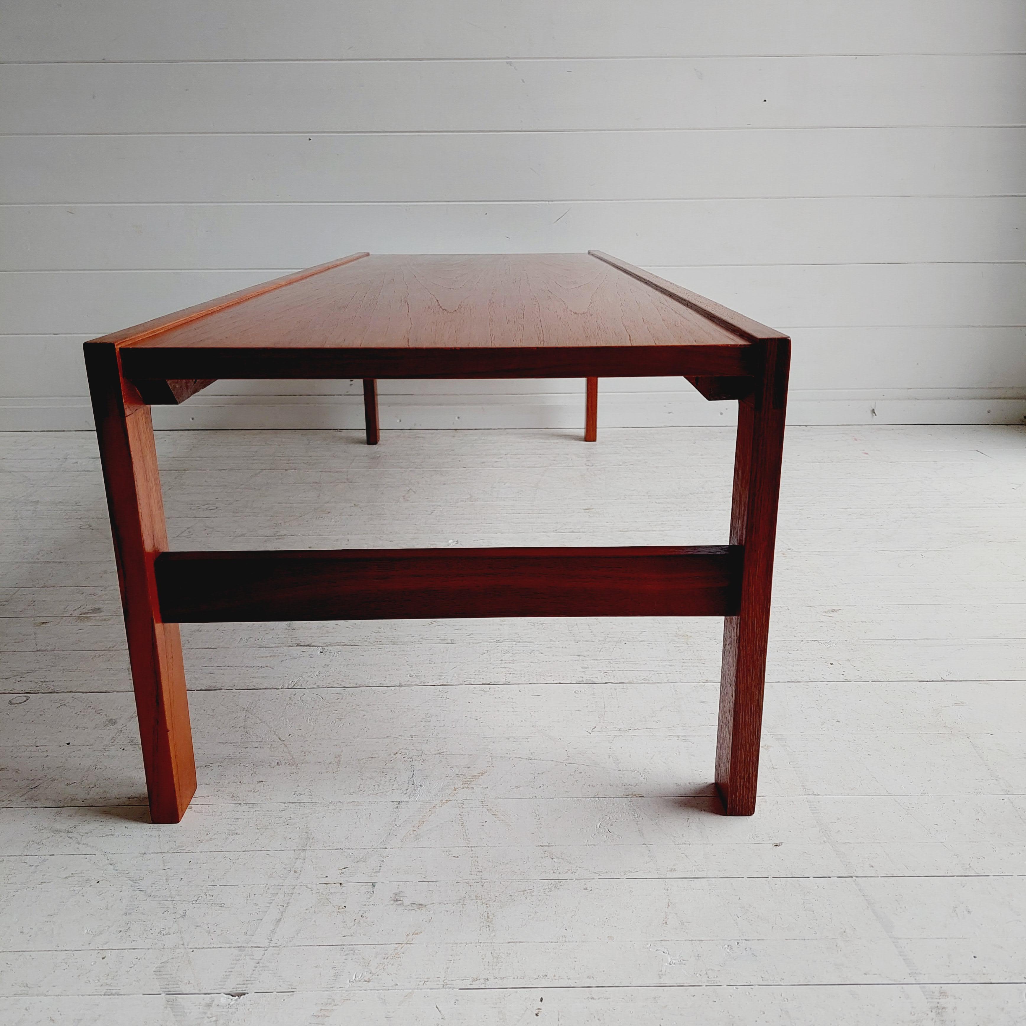 Mid Century Teak Danish coffee table, 1960s 4