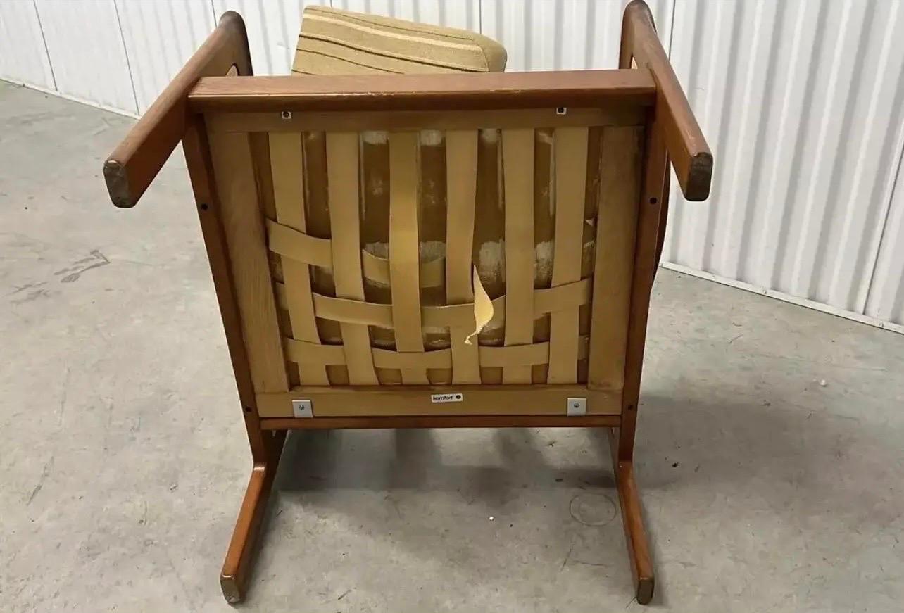 Mid Century Teak Danish Komfort Lounge Chair 6