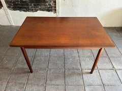 Mid century Teak Danish Modern Extension Dining Table 2 Leaves Arne Vodder