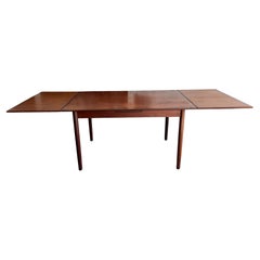 Mid century Teak Danish Modern Extension Dining Table 2 Leaves Arne Vodder