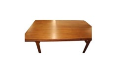 Mid century Teak Danish Modern Extension Dining Table 2 Leaves