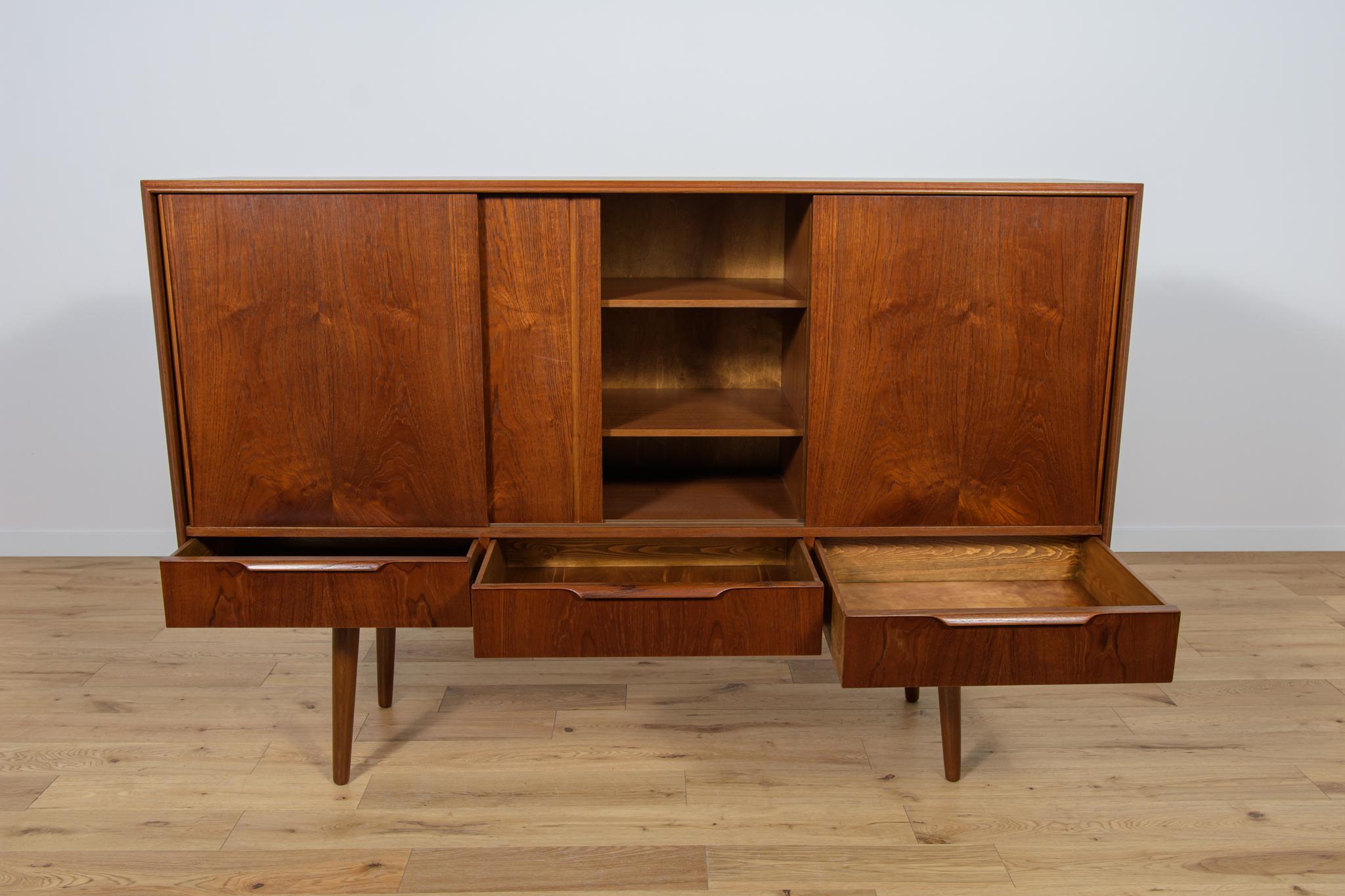 Mid-20th Century Mid Century Teak Danish Sideboard by E. W. Bach for Sejling Skabe, 1960s For Sale