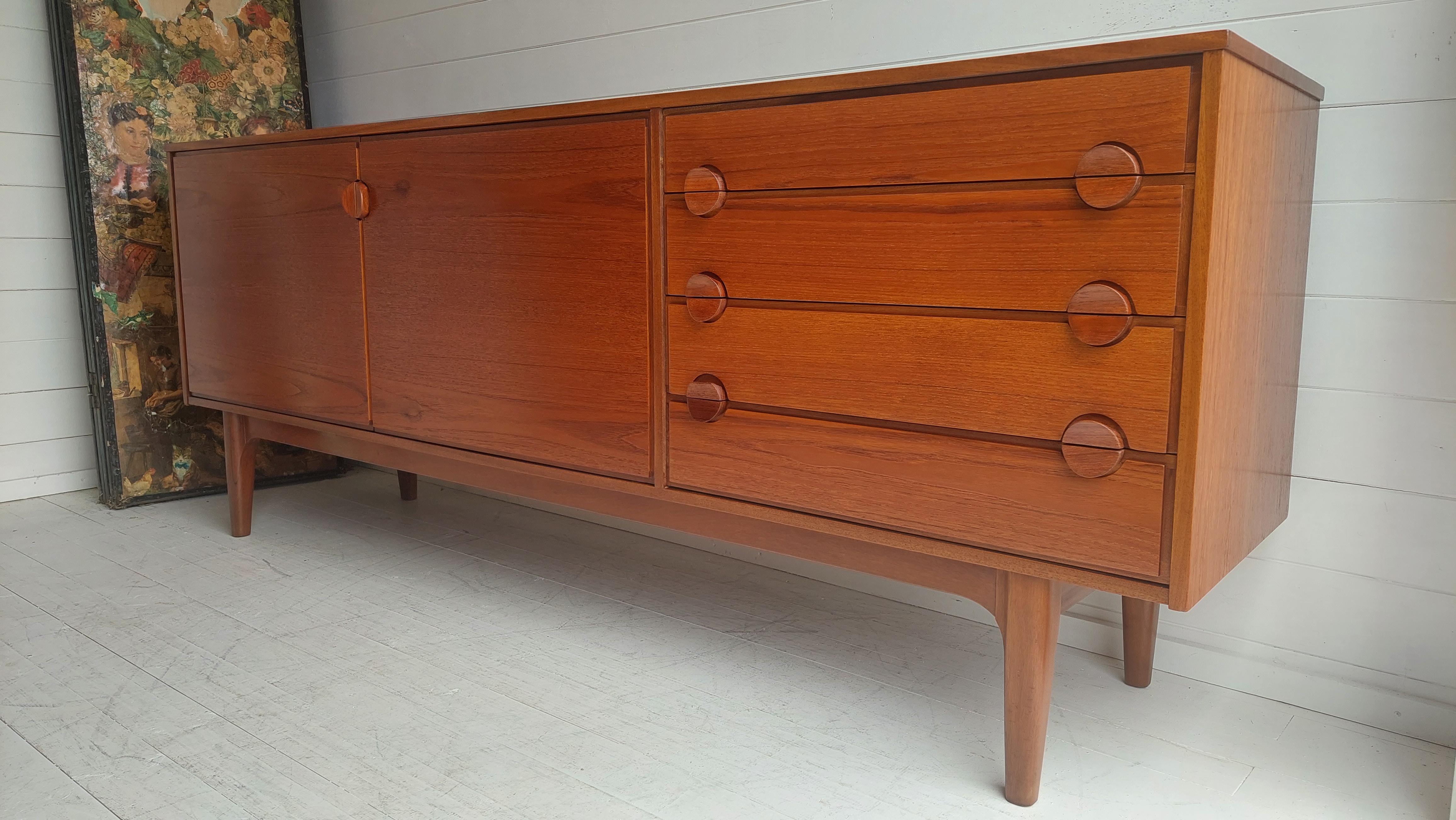 20th Century Midcentury Teak Danish Style Sideboard by Nathan, 60s