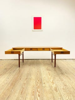 Mid-Century Teak Desk by Nanna Ditzel for Søren Willadsen, Denmark, 1950s