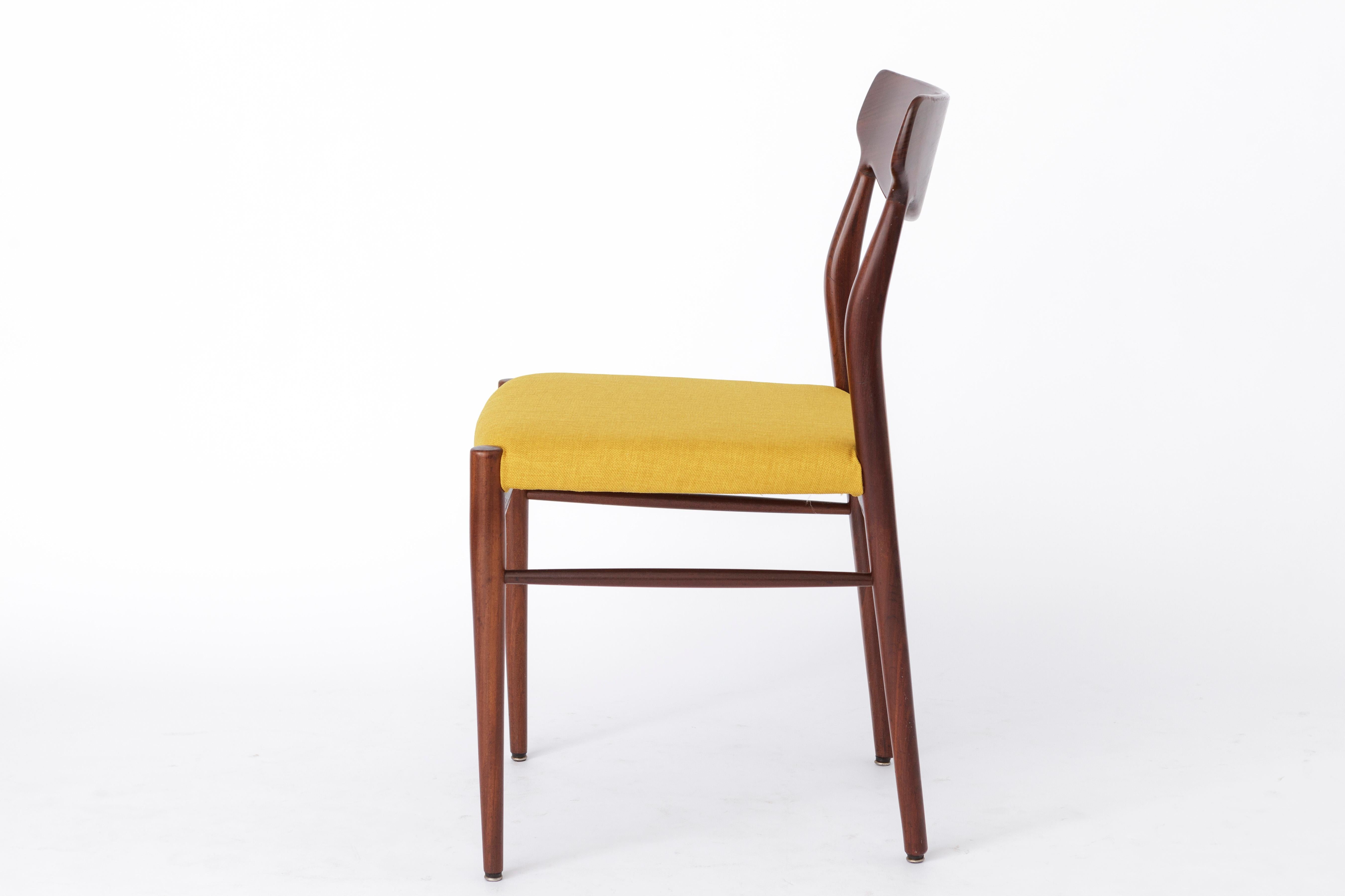 Lucidato Sedia da scrivania in teak di metà secolo di Lübke, Germania, anni '70 - Sedia da ufficio vintage in vendita