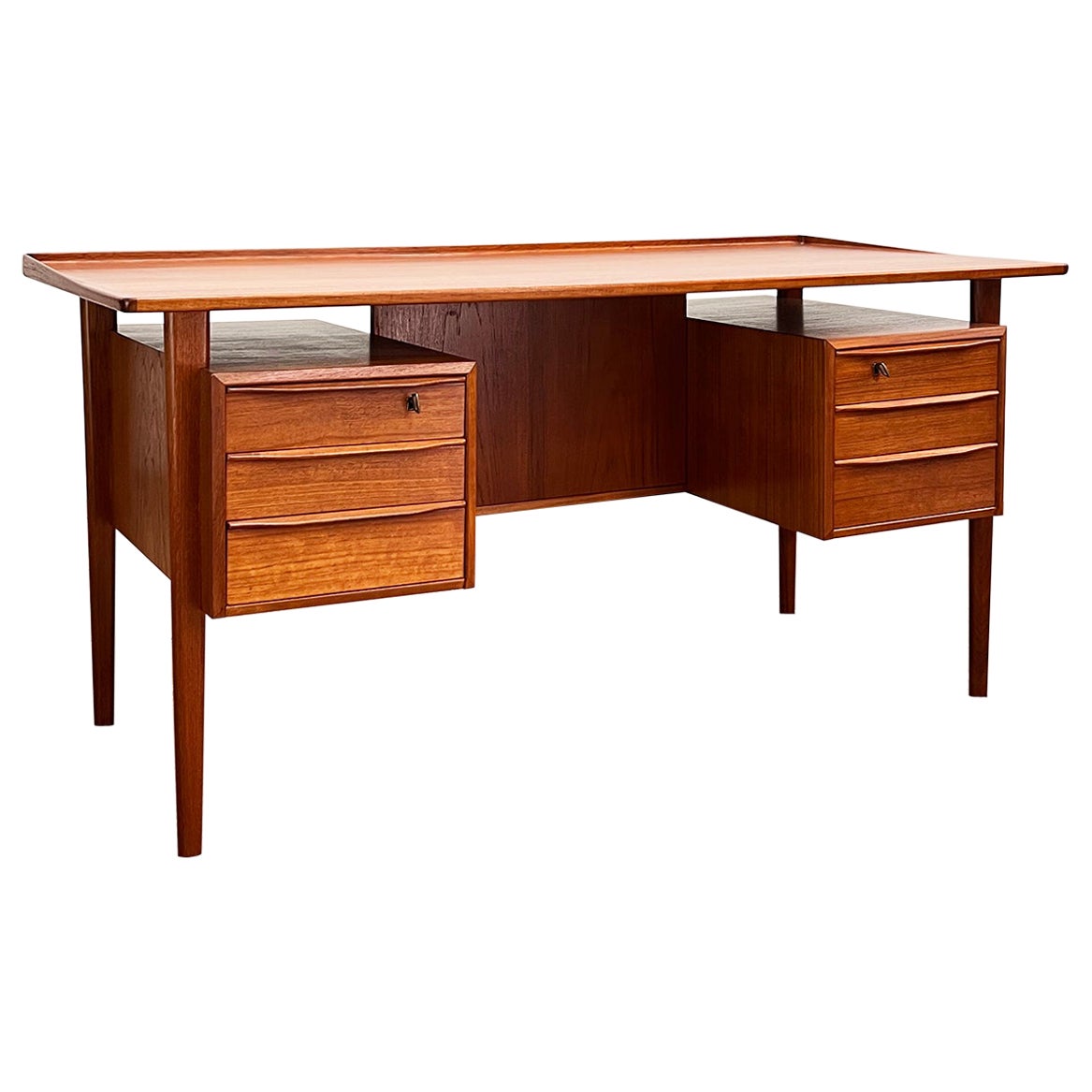 Mid-Century Teak Desk, Danish Design by Peter Løvig Nielsen, Denmark, 1970s