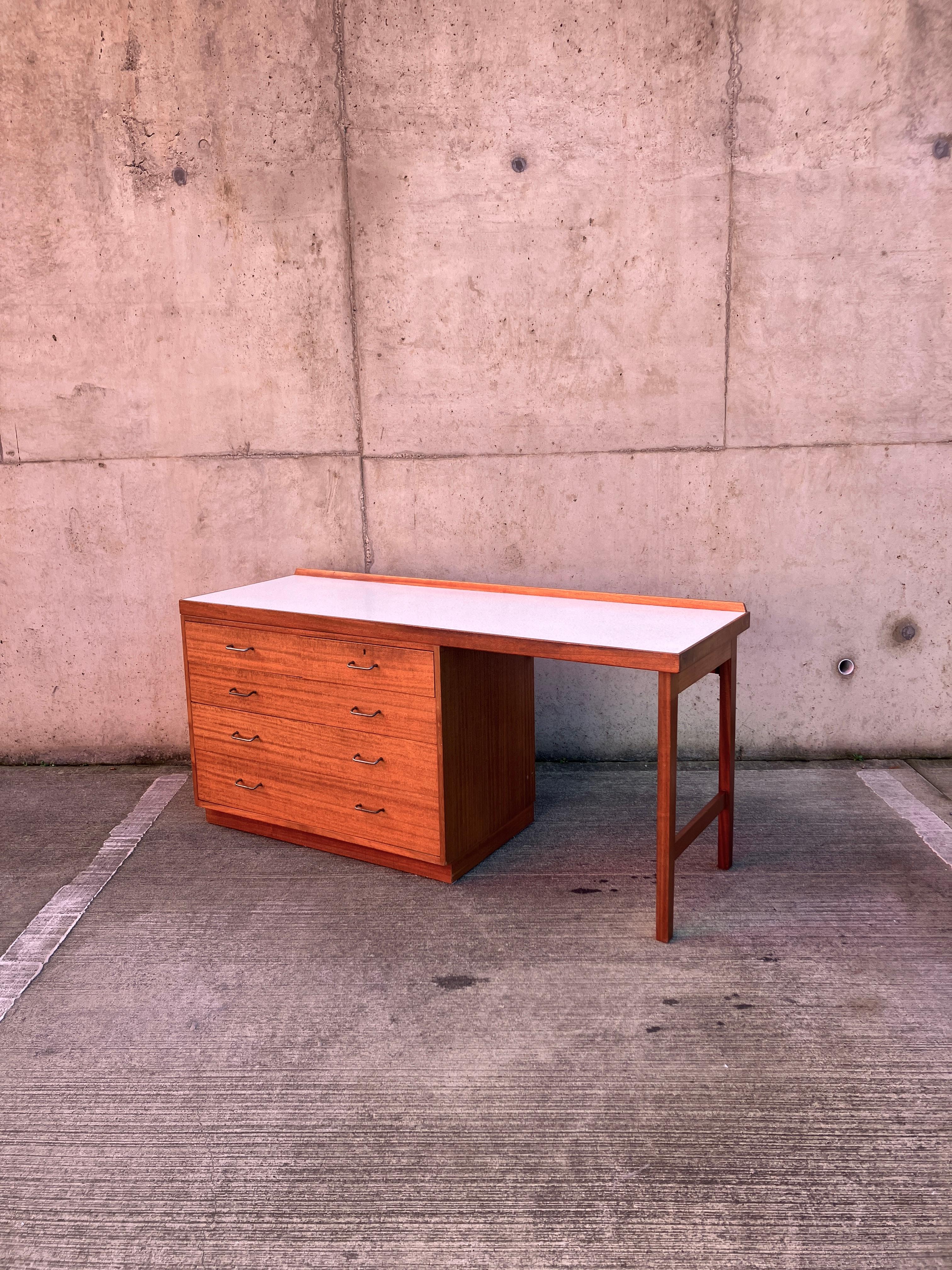 Mid Century Teak Desk with Formica Top im Angebot 6