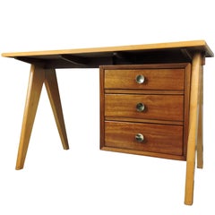 Midcentury Teak Desk with Formica Top