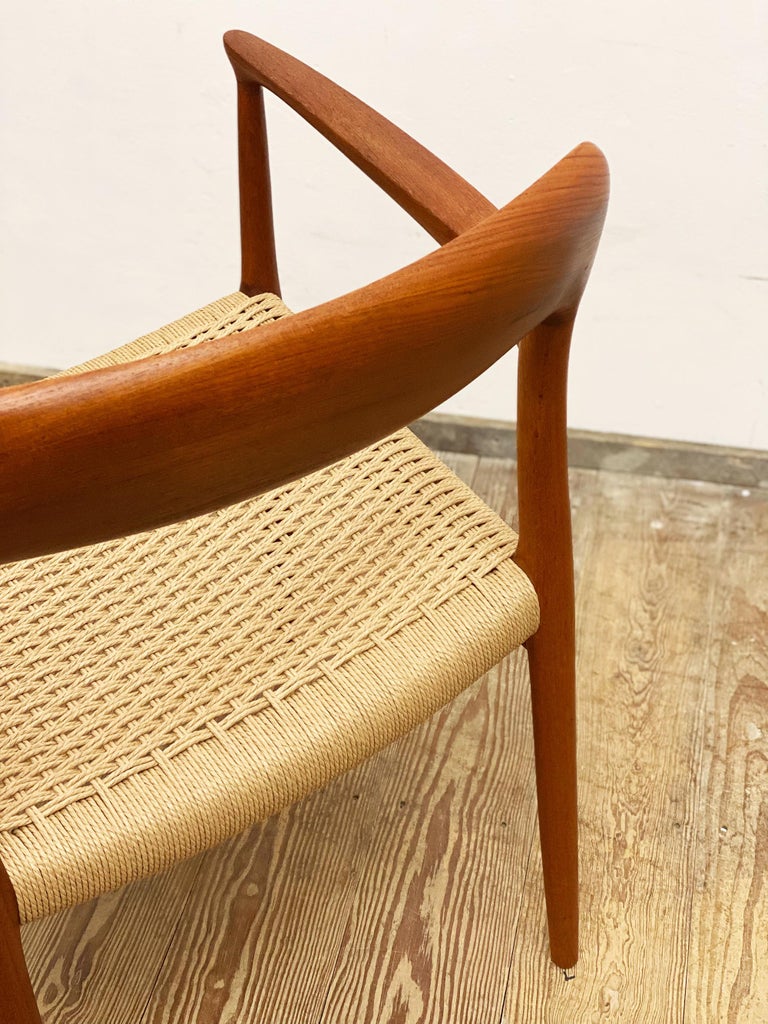 Mid-20th Century Mid-Century Teak Dining Chair #64 by Niels O. Møller for J. L. Moller For Sale