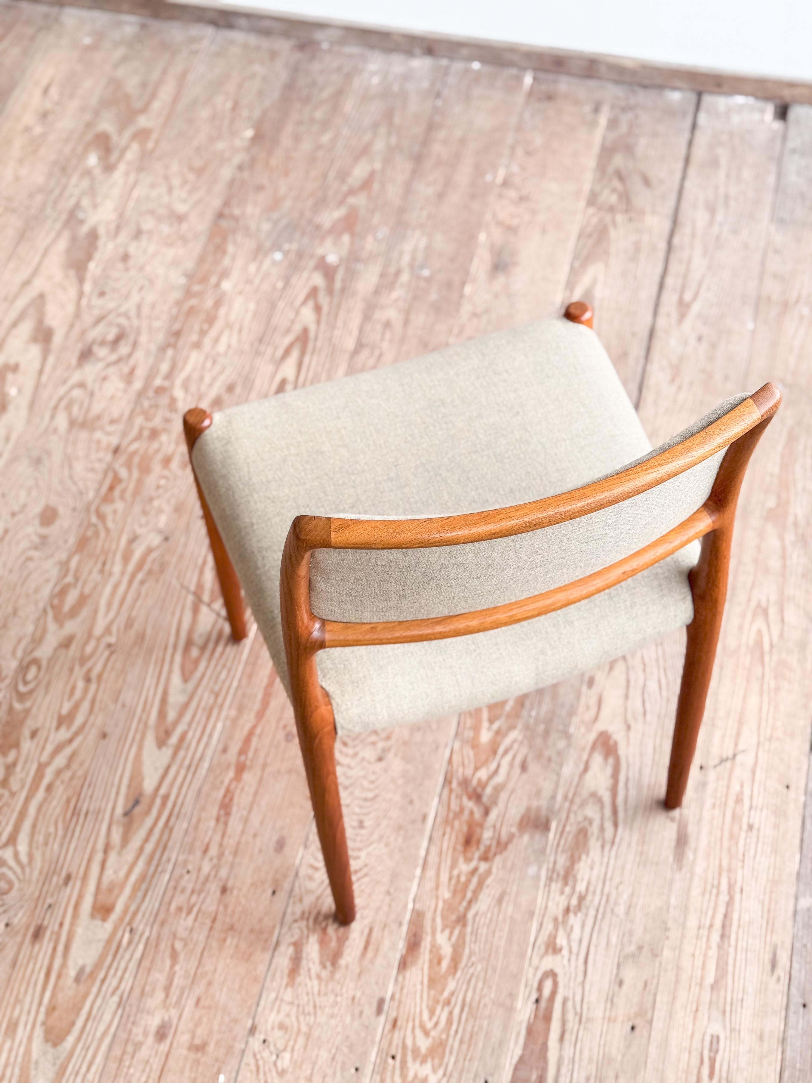 Mid-20th Century Mid-Century Teak Dining Chair model 80 by Niels O. Møller for J. L. Moller For Sale