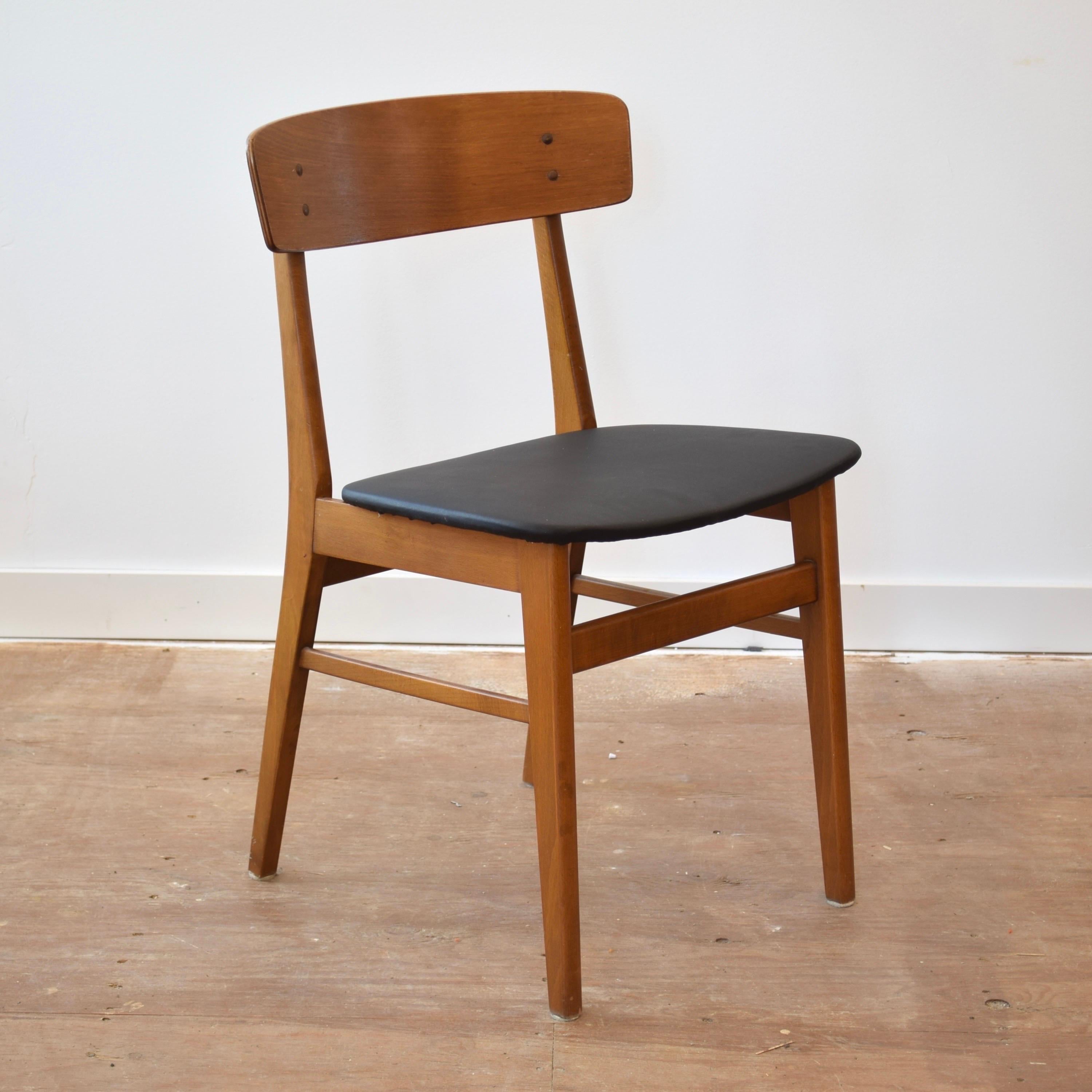 Mid Century Teak Dining Chair Set by Farstrup In Good Condition In Puslinch, ON