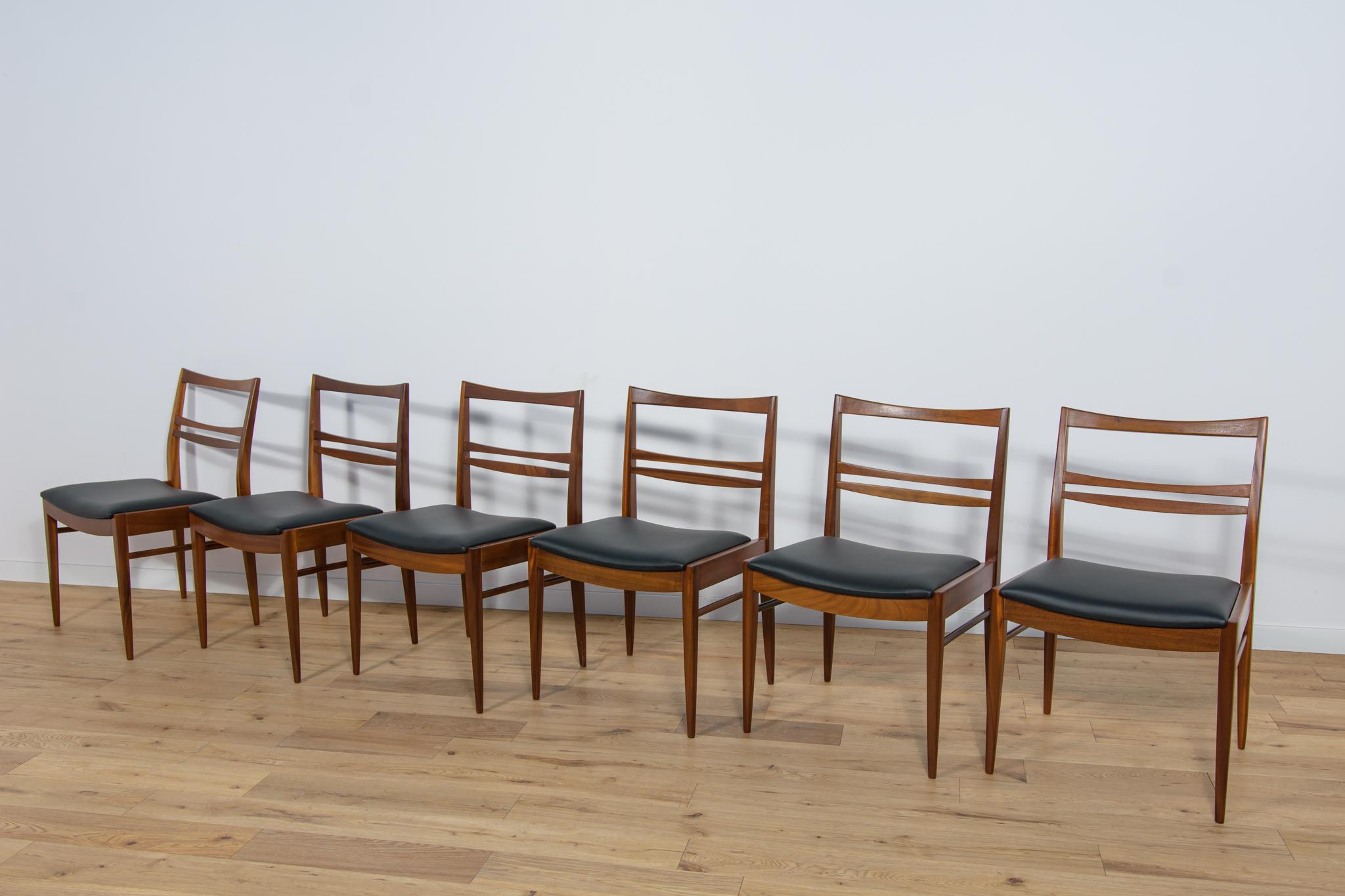 British Mid-Century Teak Dining Chairs, 1960s, Set of 6 For Sale
