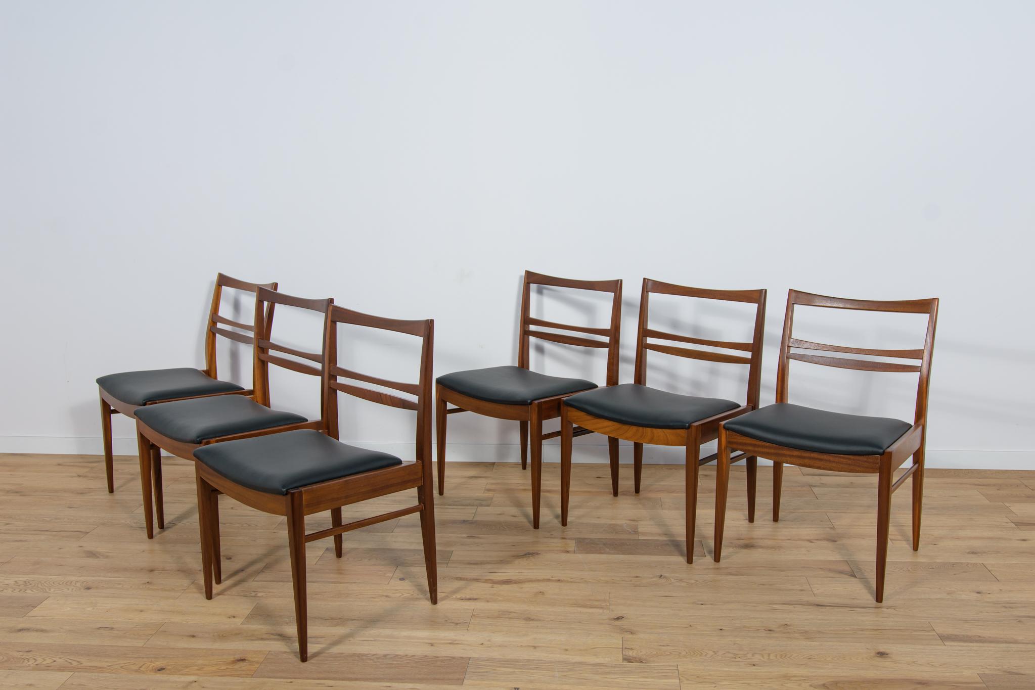 Woodwork Mid-Century Teak Dining Chairs, 1960s, Set of 6 For Sale