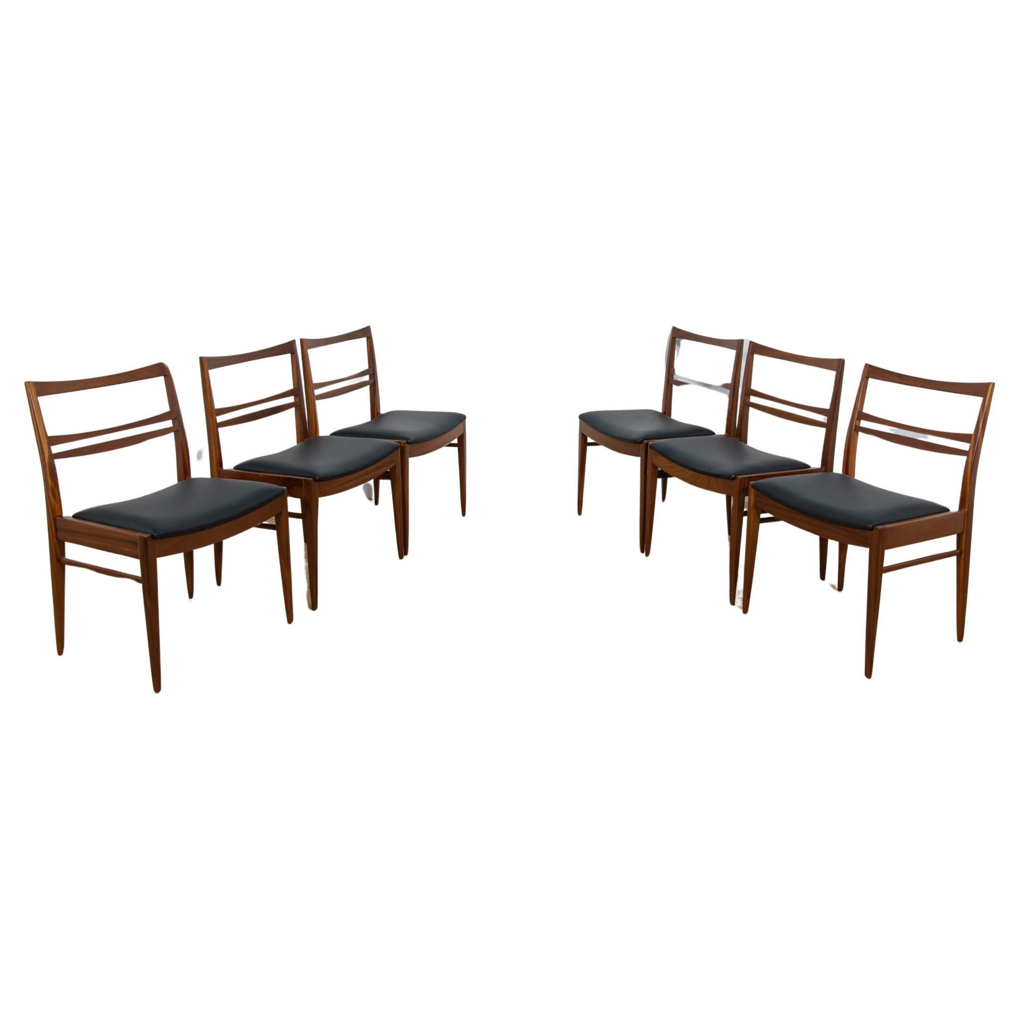 Mid-Century Teak Dining Chairs, 1960s, Set of 6 For Sale