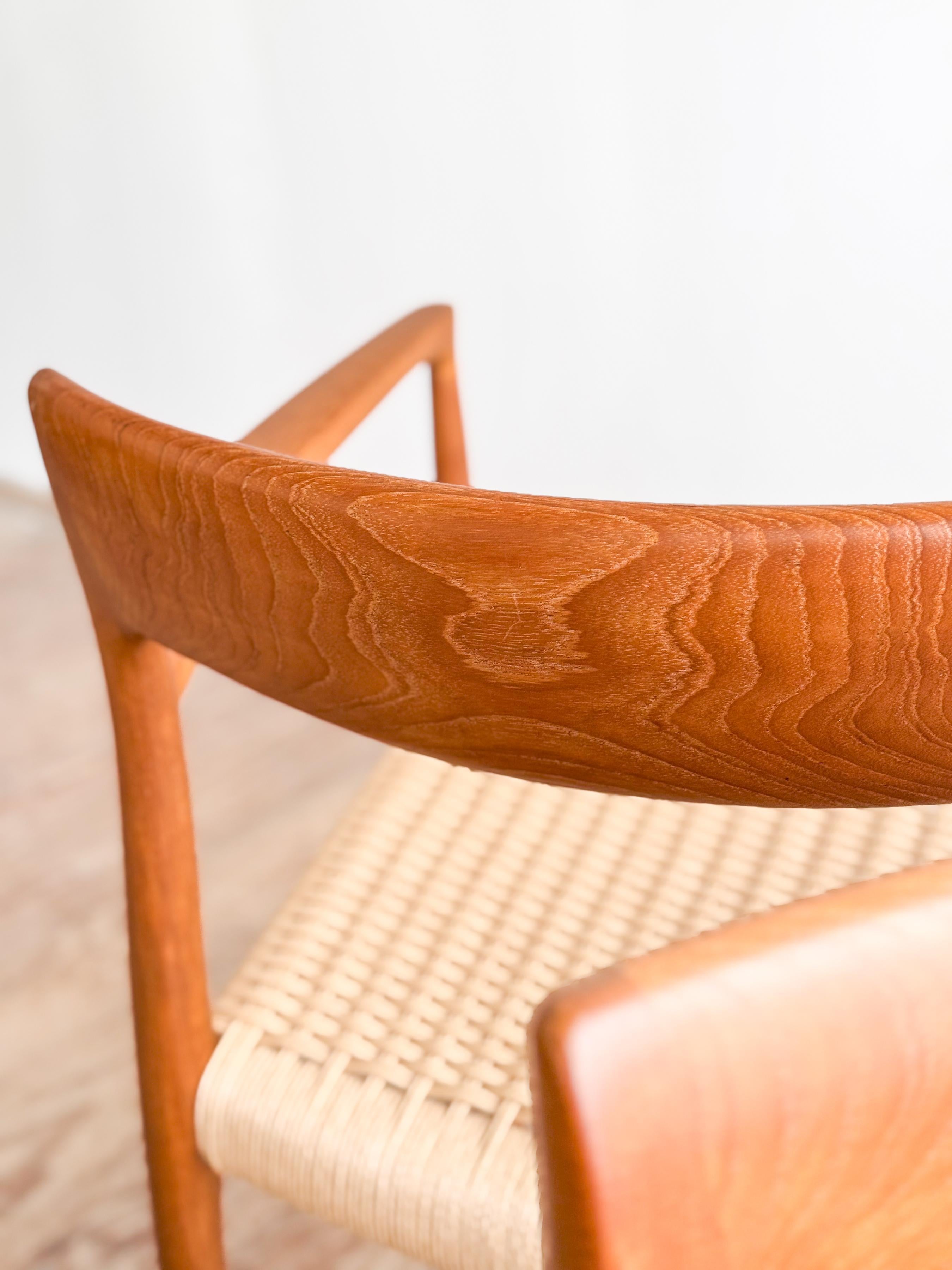 Mid-Century Teak Dining Chairs #57 by Niels O. Møller for J. L. Moller, Set of 2 For Sale 5