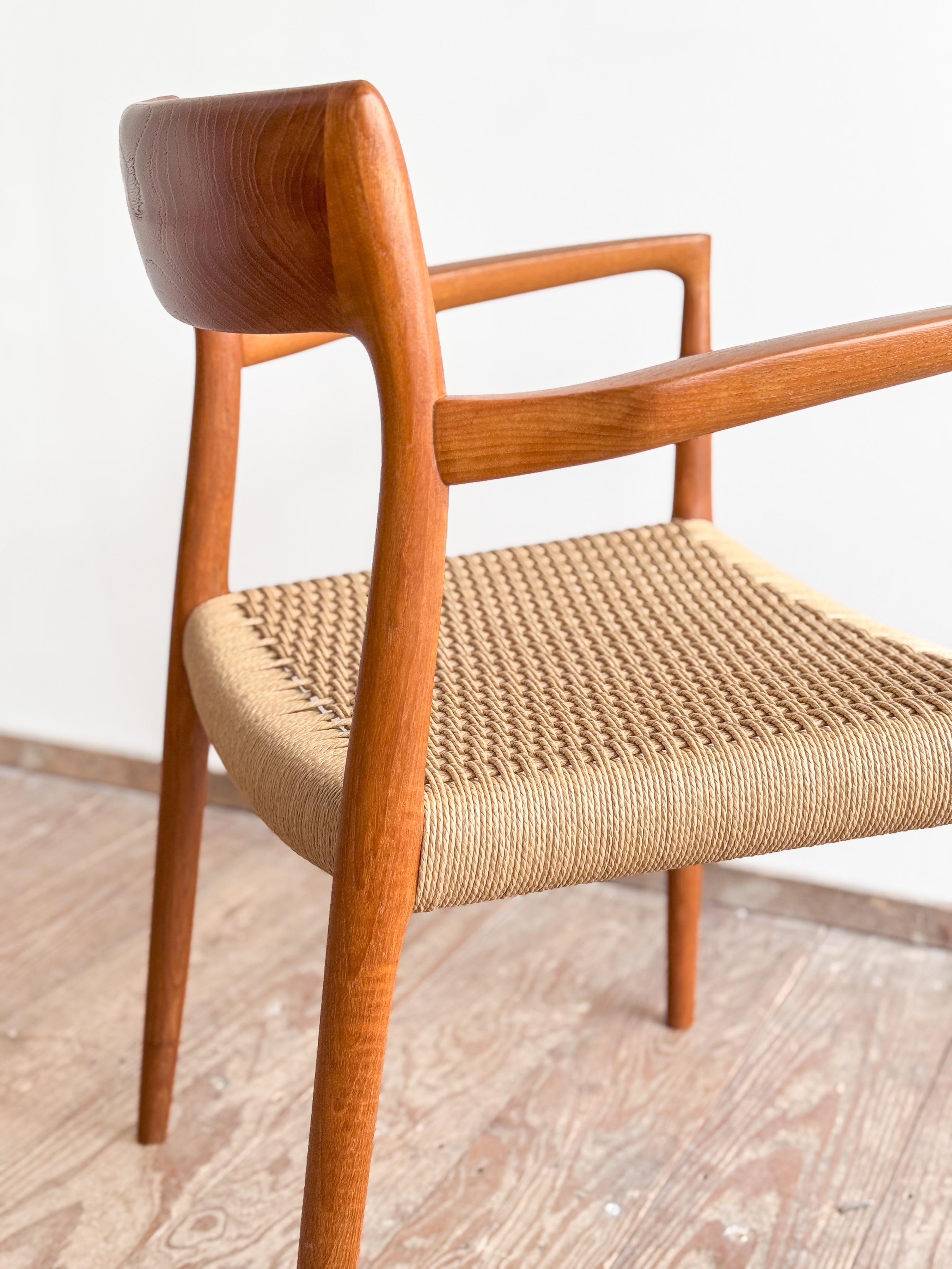 Mid-Century Teak Dining Chairs #57 by Niels O. Møller for J. L. Moller, Set of 2 For Sale 6