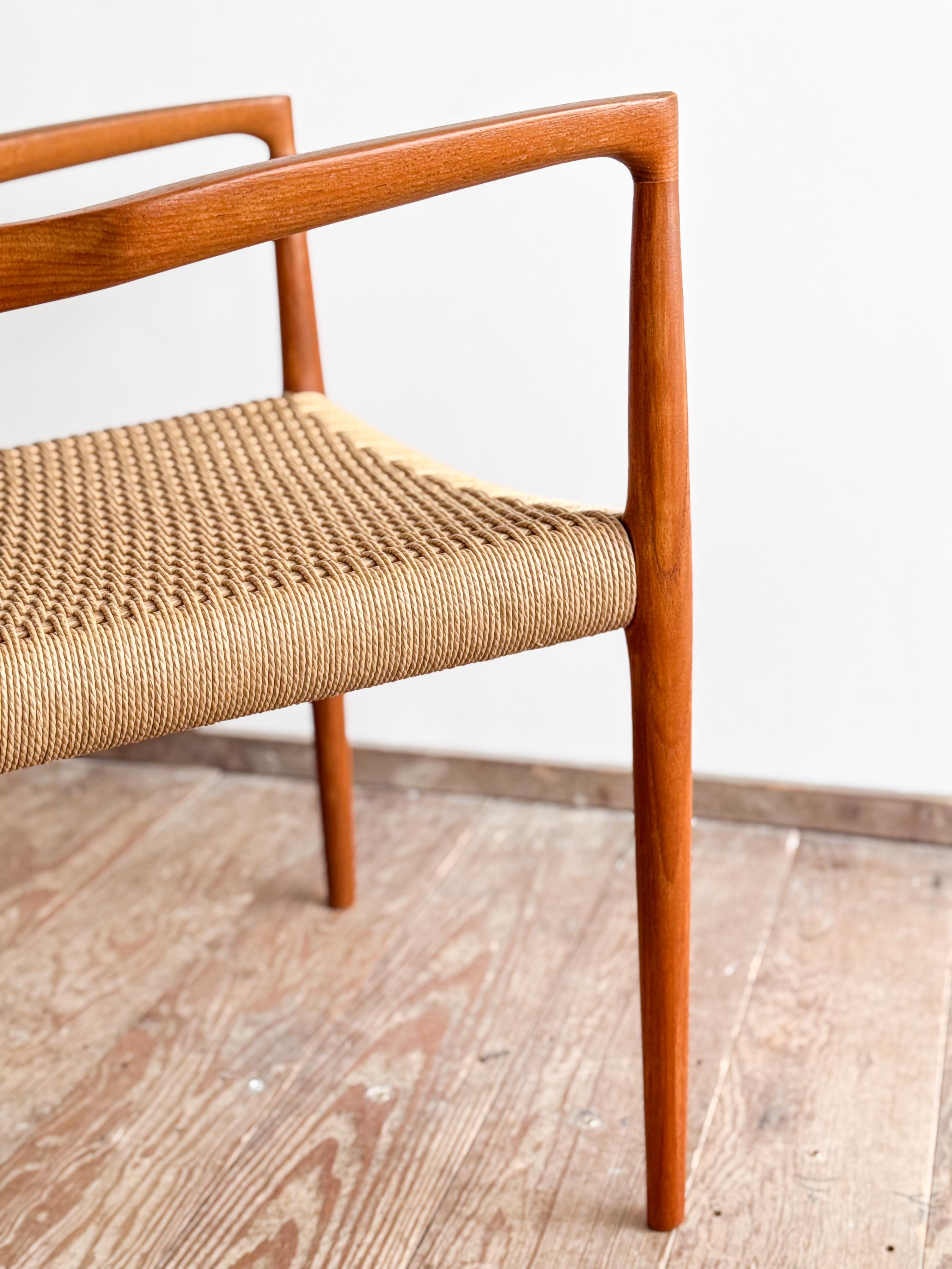 Mid-Century Teak Dining Chairs #57 by Niels O. Møller for J. L. Moller, Set of 2 For Sale 7
