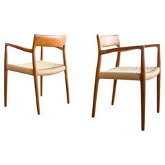 Mid-Century Teak Dining Chairs #57 by Niels O. Møller for J. L. Moller, Set of 2