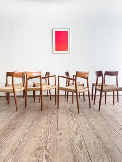 Mid-Century Teak Dining Chairs #57&77 by Niels O. Møller, J. L. Moller, Set of 8