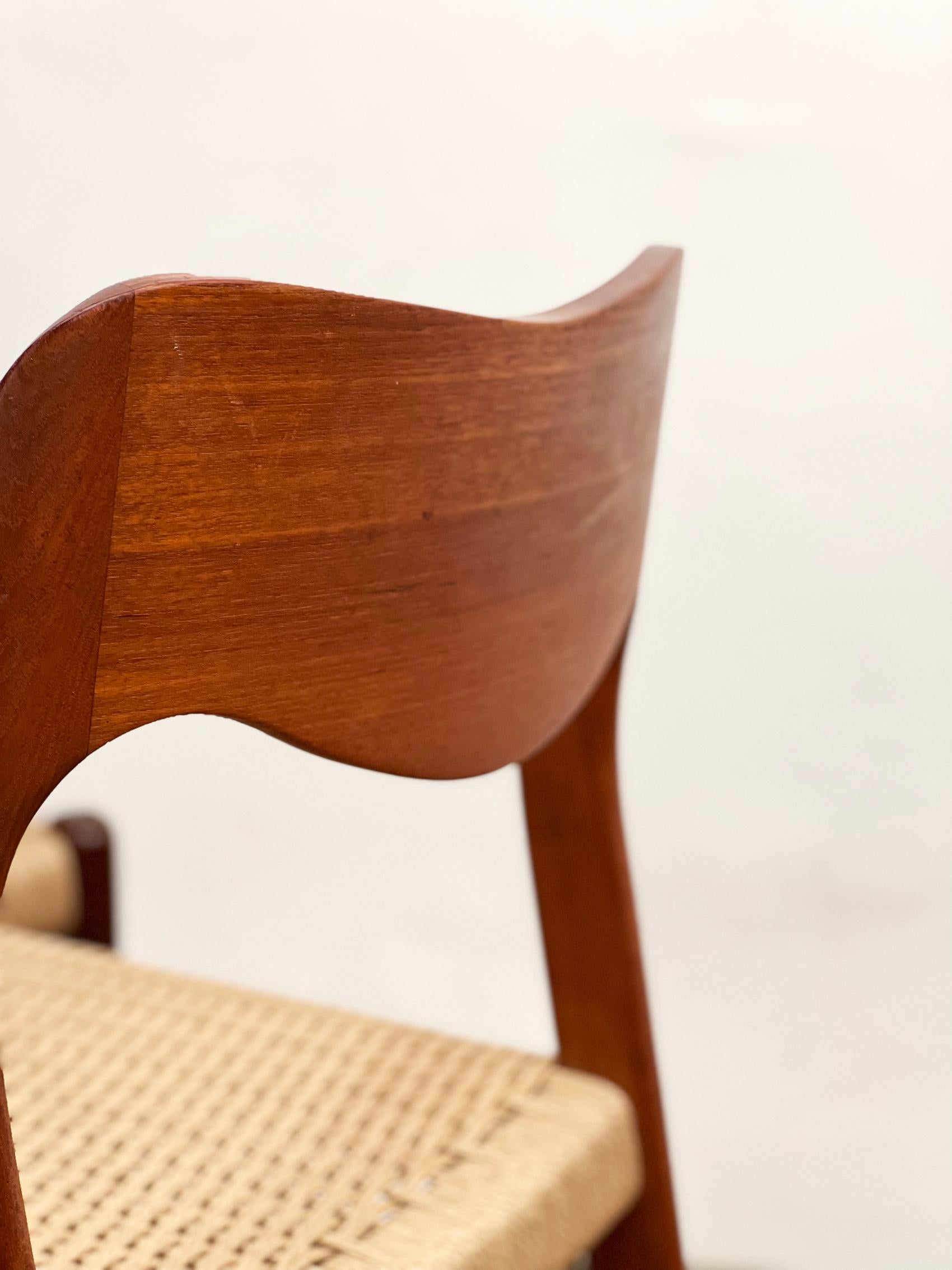 Mid-Century Teak Dining Chairs #71 by Niels O. Møller for J. L. Moller, Set of 2 1