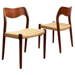 Mid-Century Teak Dining Chairs #71 by Niels O. Møller for J. L. Moller, Set of 2