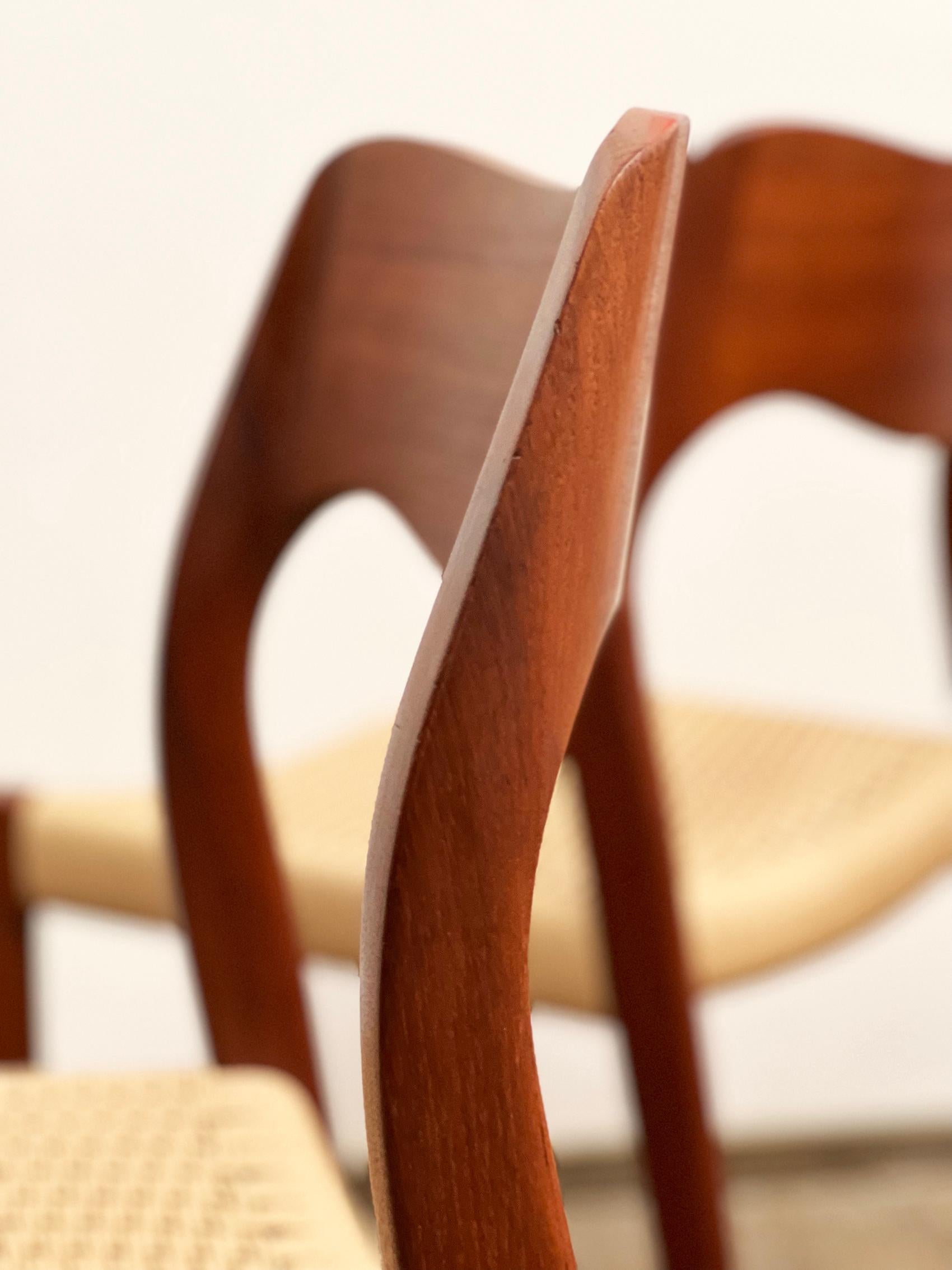 Mid-Century Teak Dining Chairs #71 by Niels O. Møller for J. L. Moller, Set of 6 5
