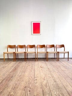Mid-Century Teak Dining Chairs #71 by Niels O. Møller for J. L. Moller, Set of 6