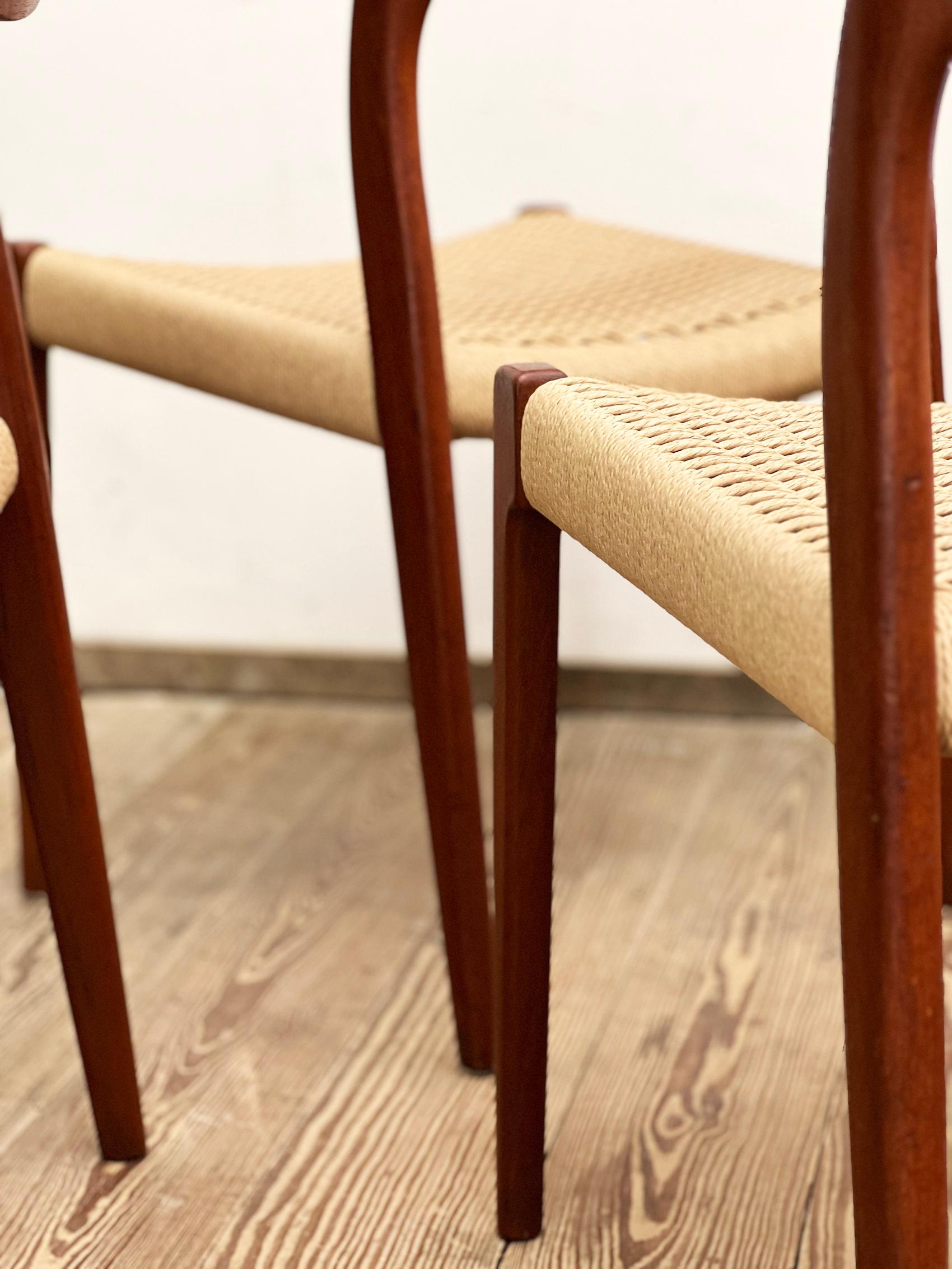 Mid-20th Century Mid-Century Teak Dining Chairs #71 by Niels O. Møller for J. L. Moller, Set of 6