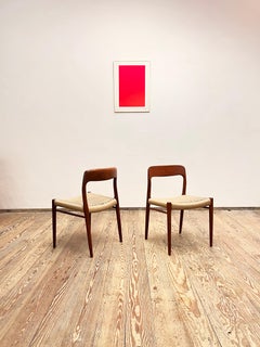Mid-Century Teak Dining Chairs #75 by Niels O. Møller for J. L. Moller, Set of 2