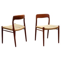 Mid-Century Teak Dining Chairs #75 by Niels O. Møller for J. L. Moller, Set of 2