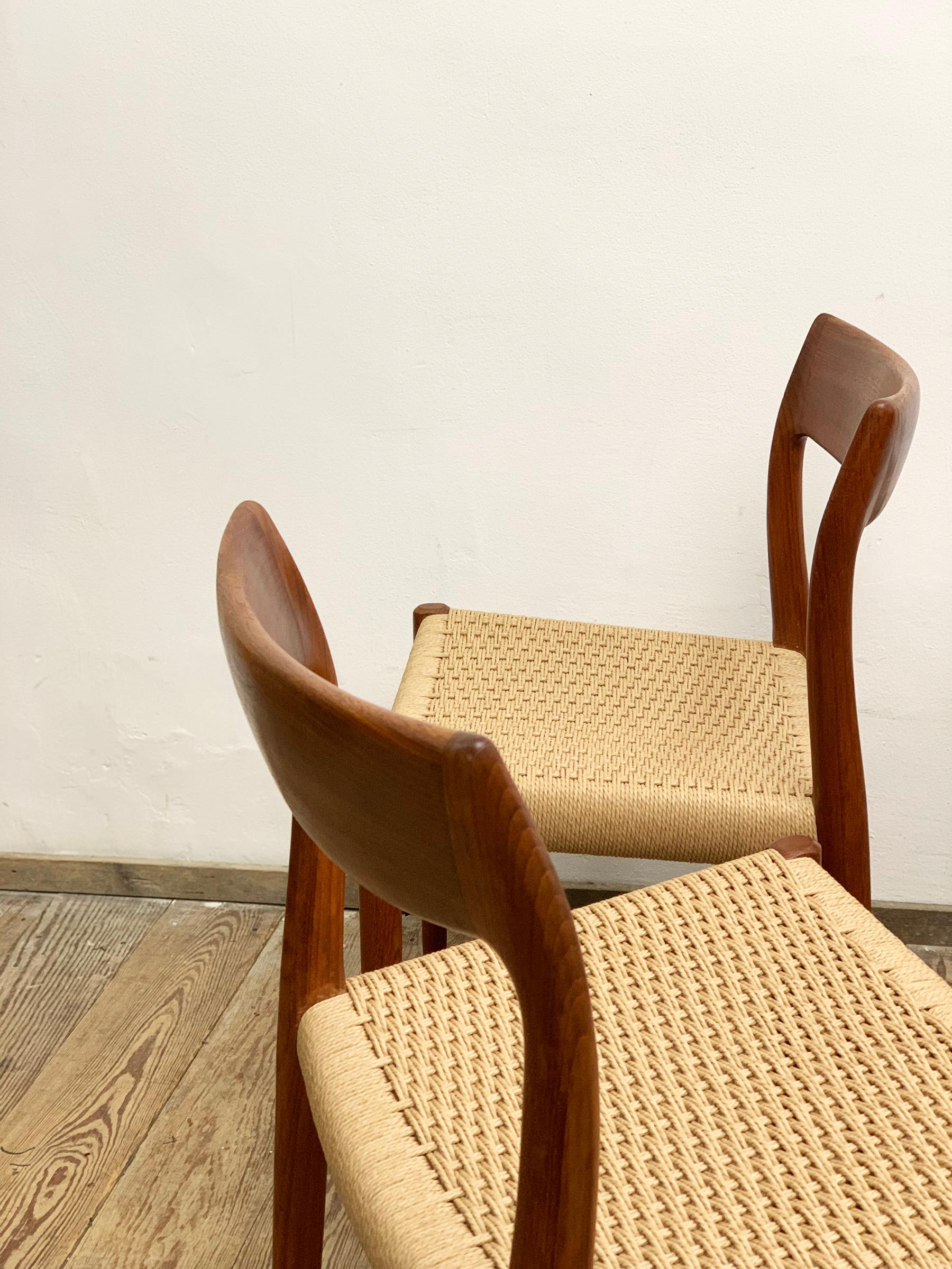 Mid-Century Teak Dining Chairs #77 by Niels O. Møller for J. L. Moller, Set of 4 6