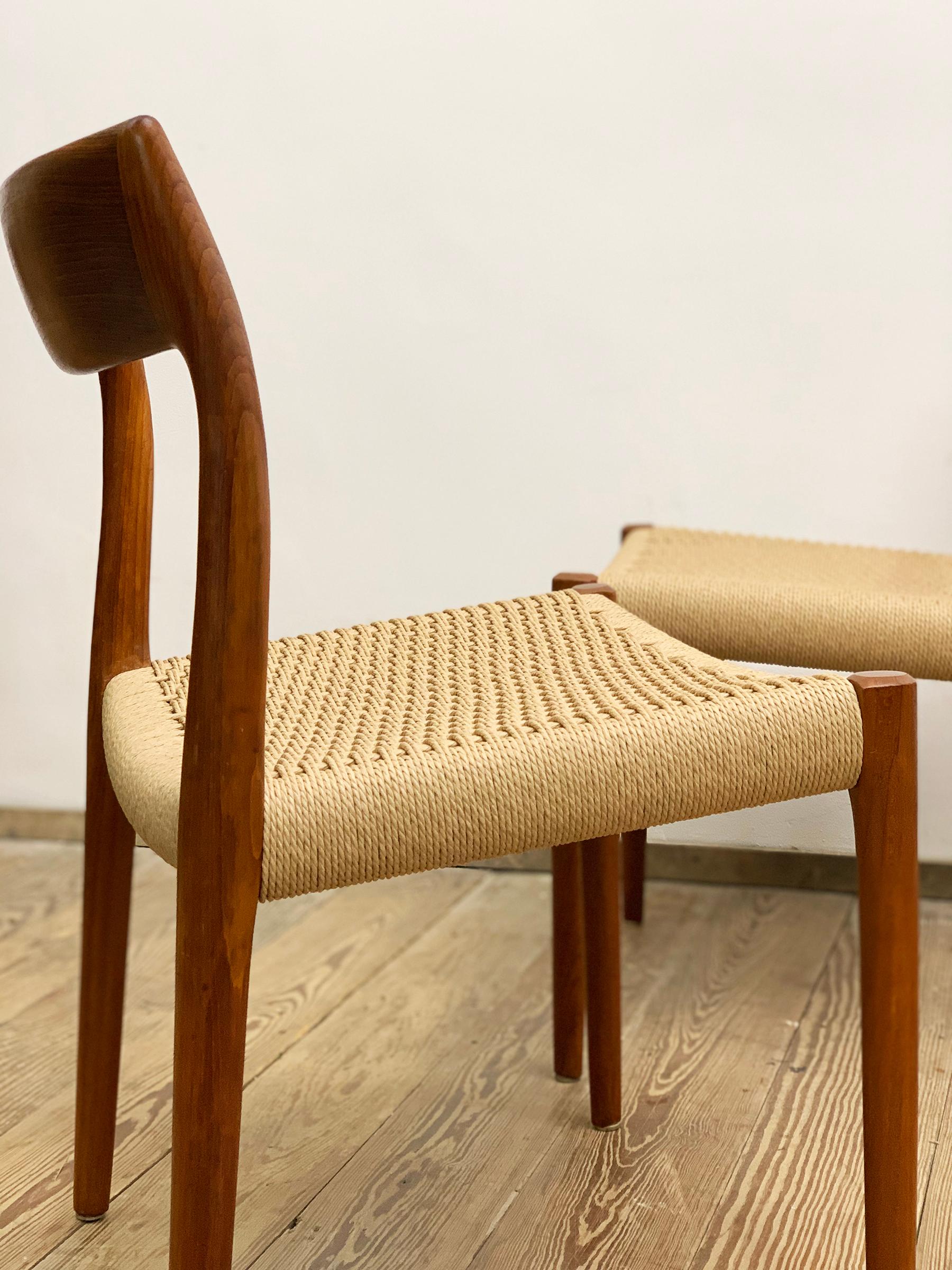Mid-Century Teak Dining Chairs #77 by Niels O. Møller for J. L. Moller, Set of 4 8