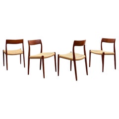 Mid-Century Teak Dining Chairs #77 by Niels O. Møller for J. L. Moller, Set of 4