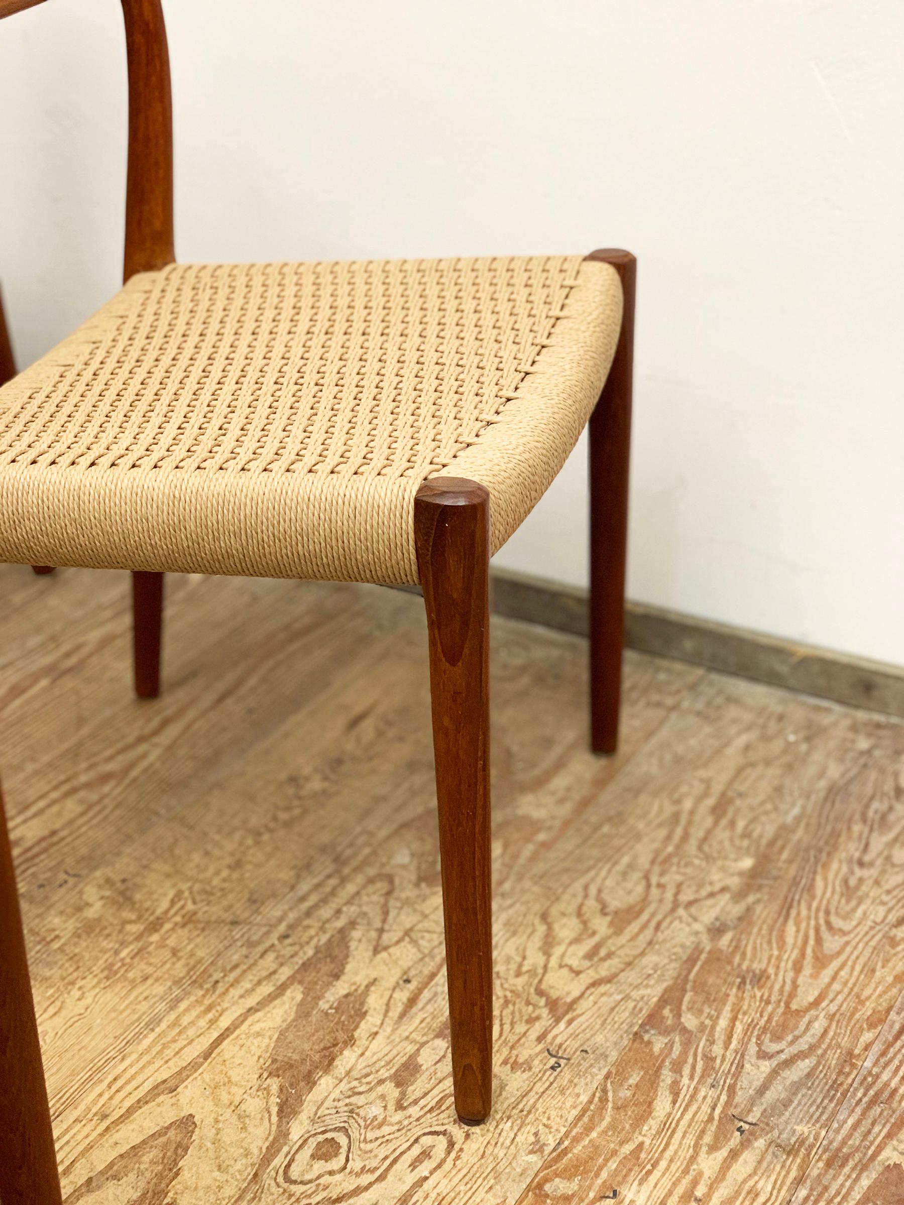 Mid-Century Teak Dining Chairs #77 by Niels O. Møller for J. L. Moller, Set of 4 1