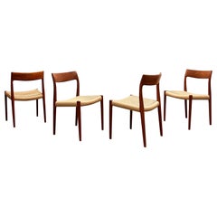 Mid-Century Teak Dining Chairs #77 by Niels O. Møller for J. L. Moller, Set of 4