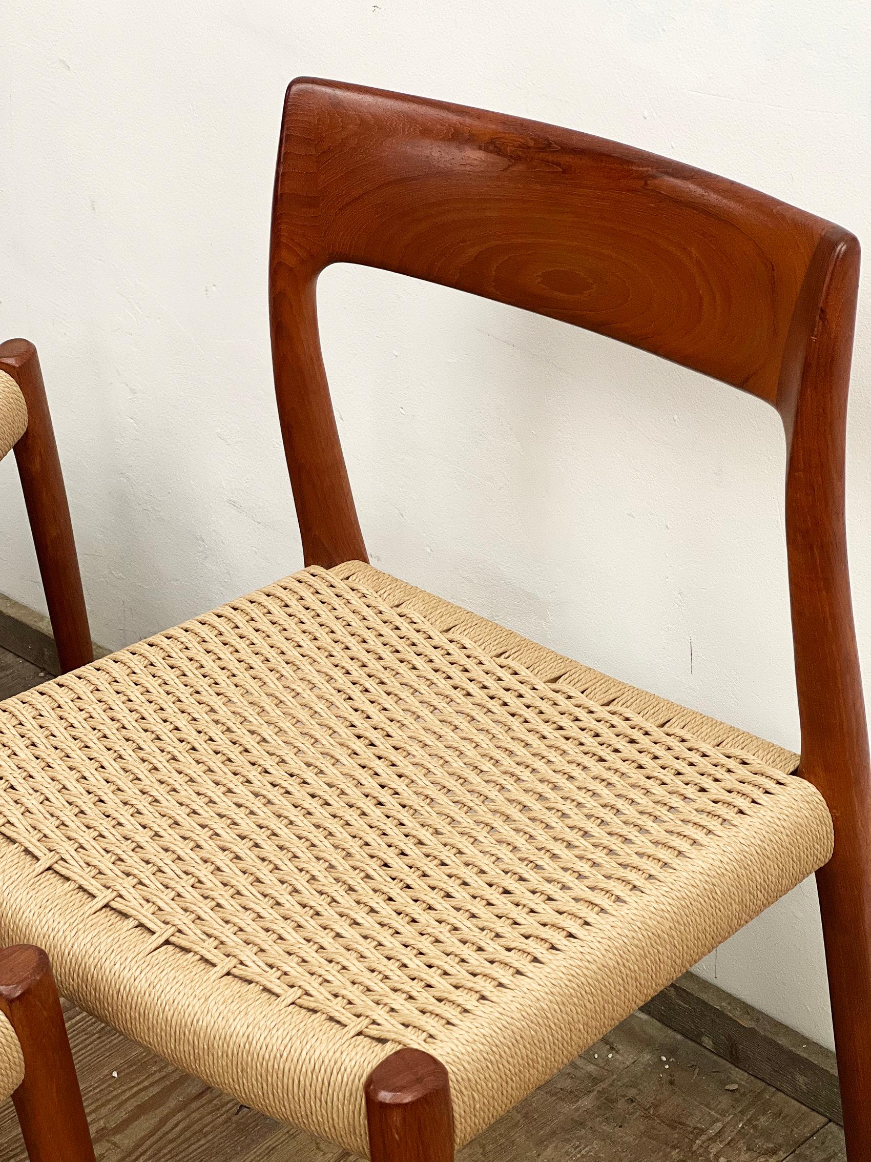 Mid-Century Teak Dining Chairs #77 by Niels O. Møller for J. L. Moller, Set of 6 2
