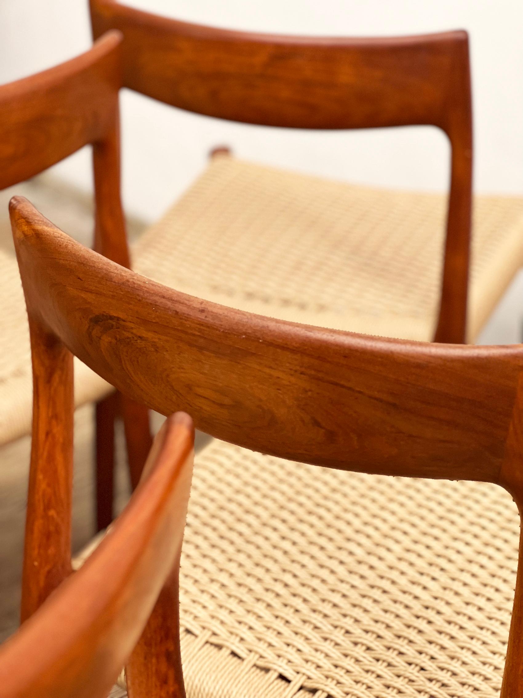 Mid-Century Teak Dining Chairs #77 by Niels O. Møller for J. L. Moller, Set of 6 4