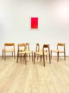 Mid-Century Teak Dining Chairs #77 by Niels O. Møller for J. L. Moller, Set of 6